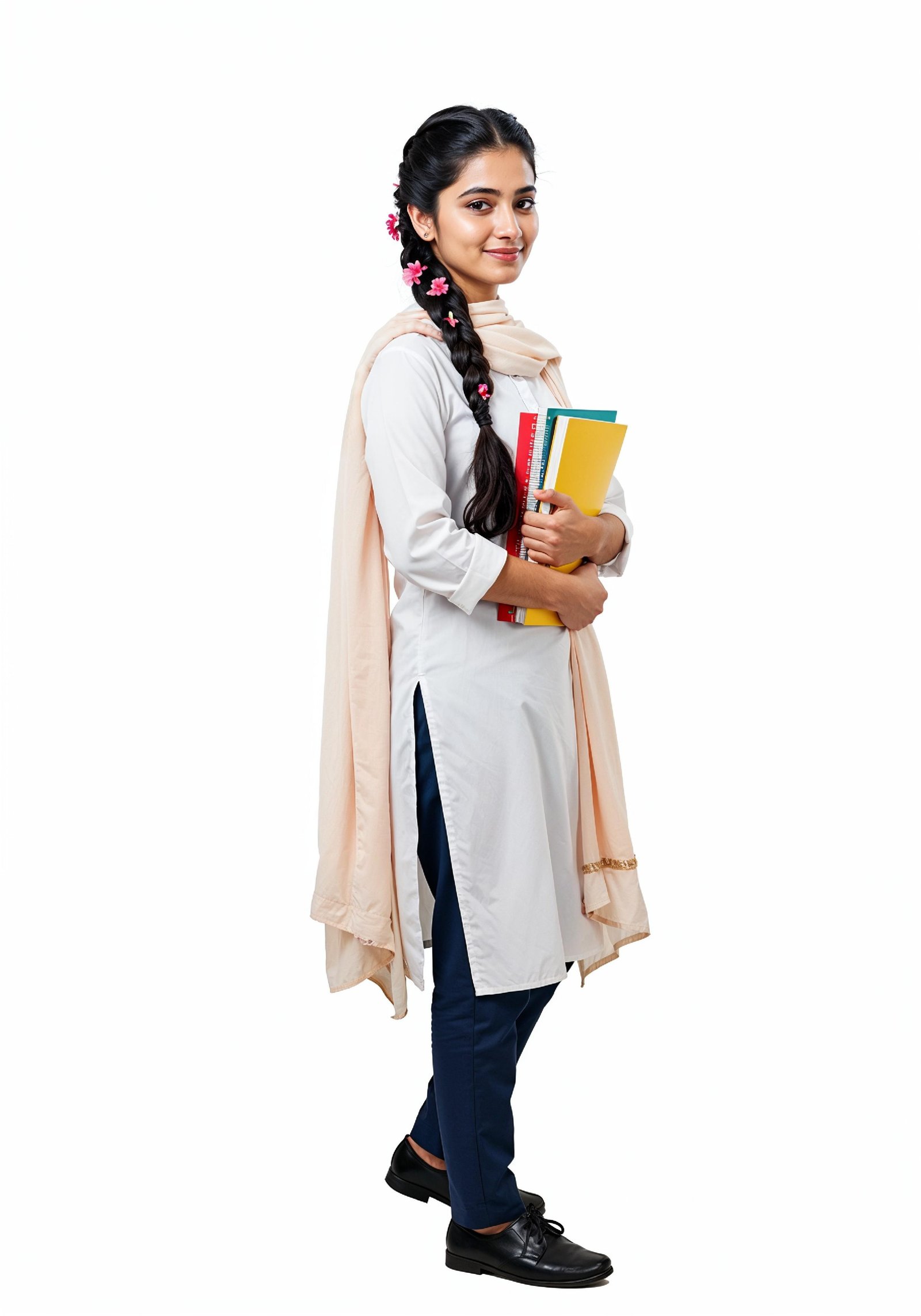 Young Muslim Woman in Modest Traditional Attire Educational Portrait