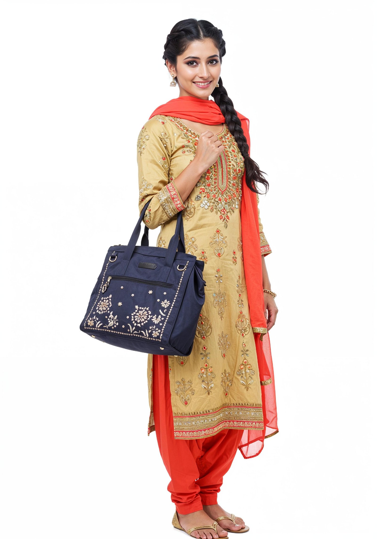 Young Muslim Woman in Modest Traditional Attire Educational Portrait