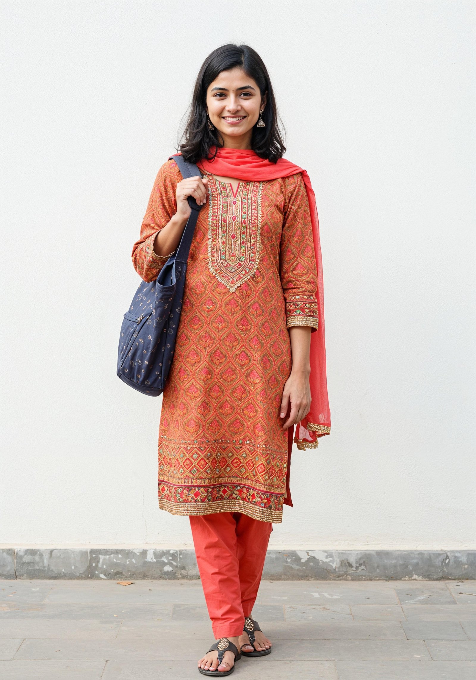 Young Muslim Woman in Modest Traditional Attire Educational Portrait