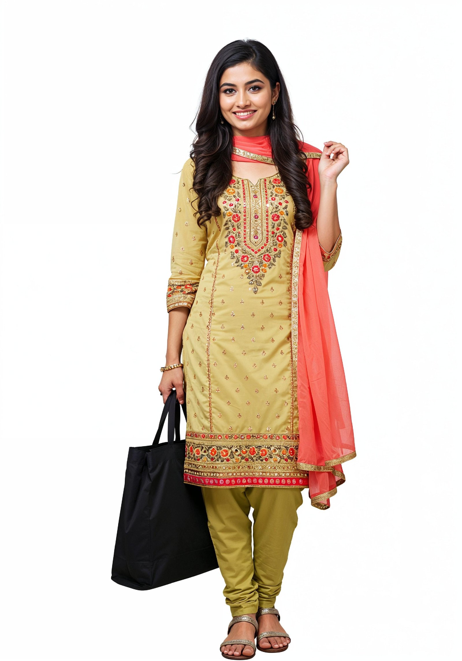 Young Muslim Woman in Modest Traditional Attire Educational Portrait