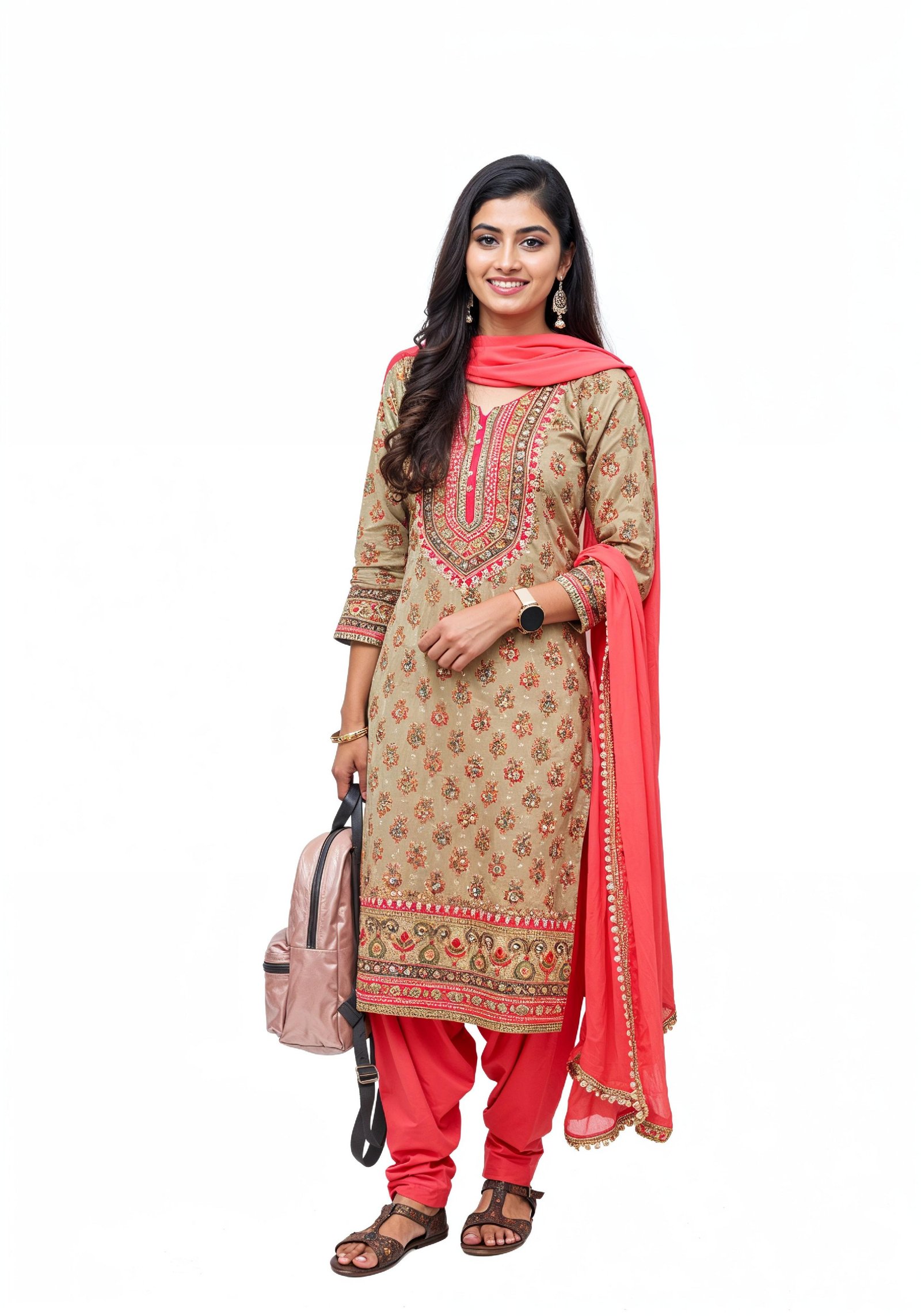 Young Muslim Woman in Modest Traditional Attire Educational Portrait