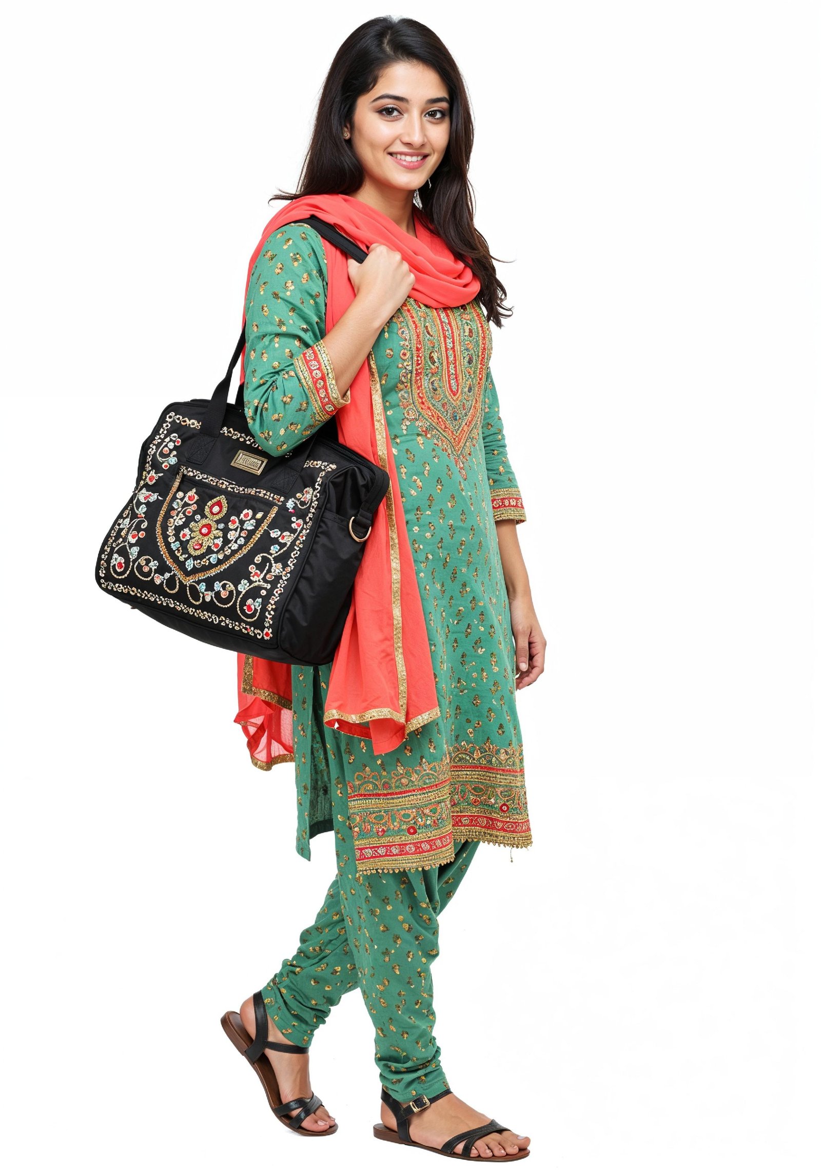 Young Muslim Woman in Modest Traditional Attire Educational Portrait