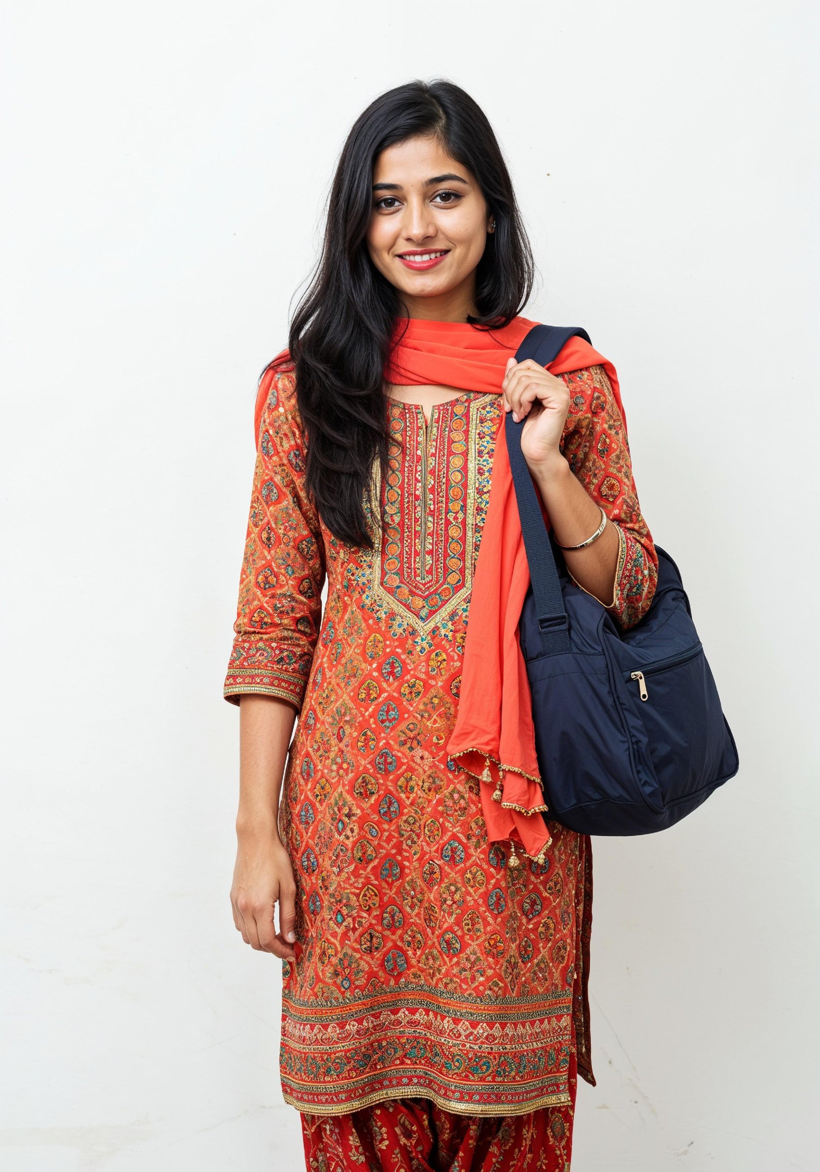 Young Muslim Woman in Modest Traditional Attire Educational Portrait