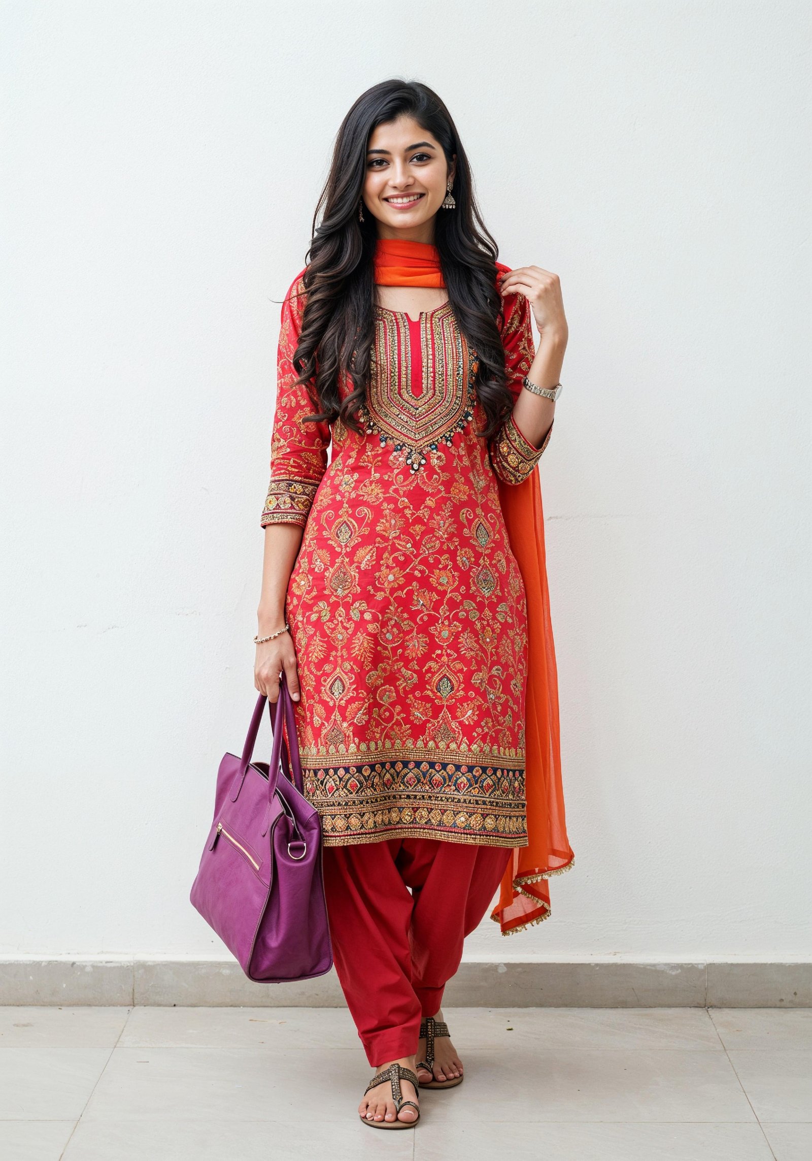 Young Muslim Woman in Modest Traditional Attire Educational Portrait