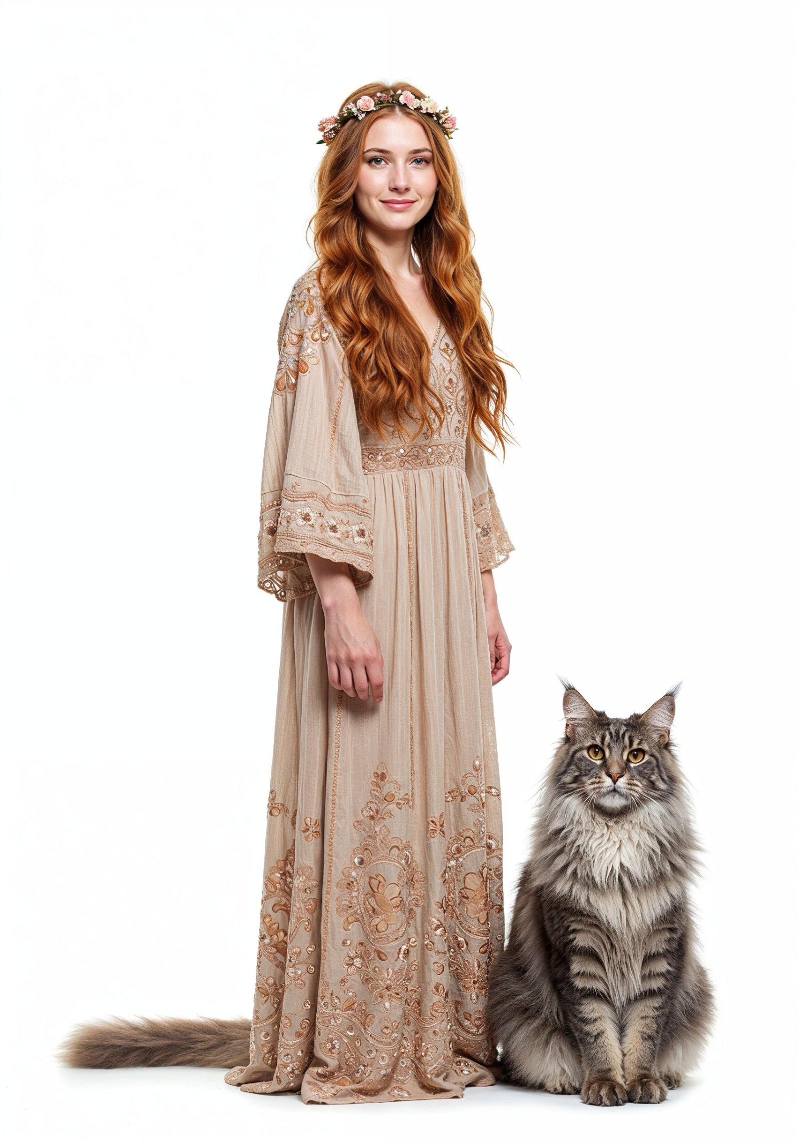 Young Woman Holding Pet Cat Lifestyle Portrait with Casual Fashion and Animal Companion