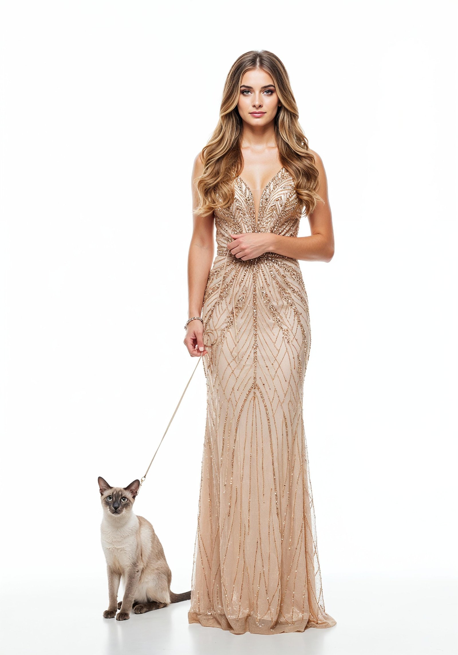Young Woman Holding Pet Cat Lifestyle Portrait with Casual Fashion and Animal Companion