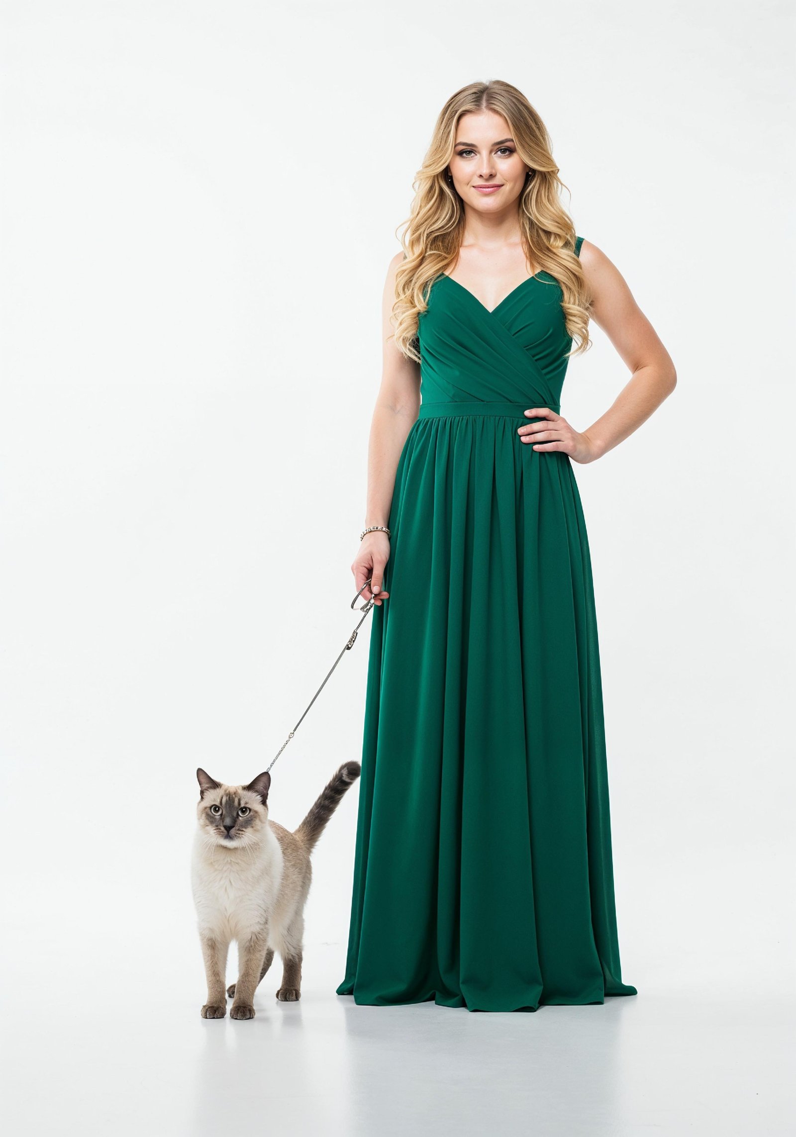 Young Woman Holding Pet Cat Lifestyle Portrait with Casual Fashion and Animal Companion