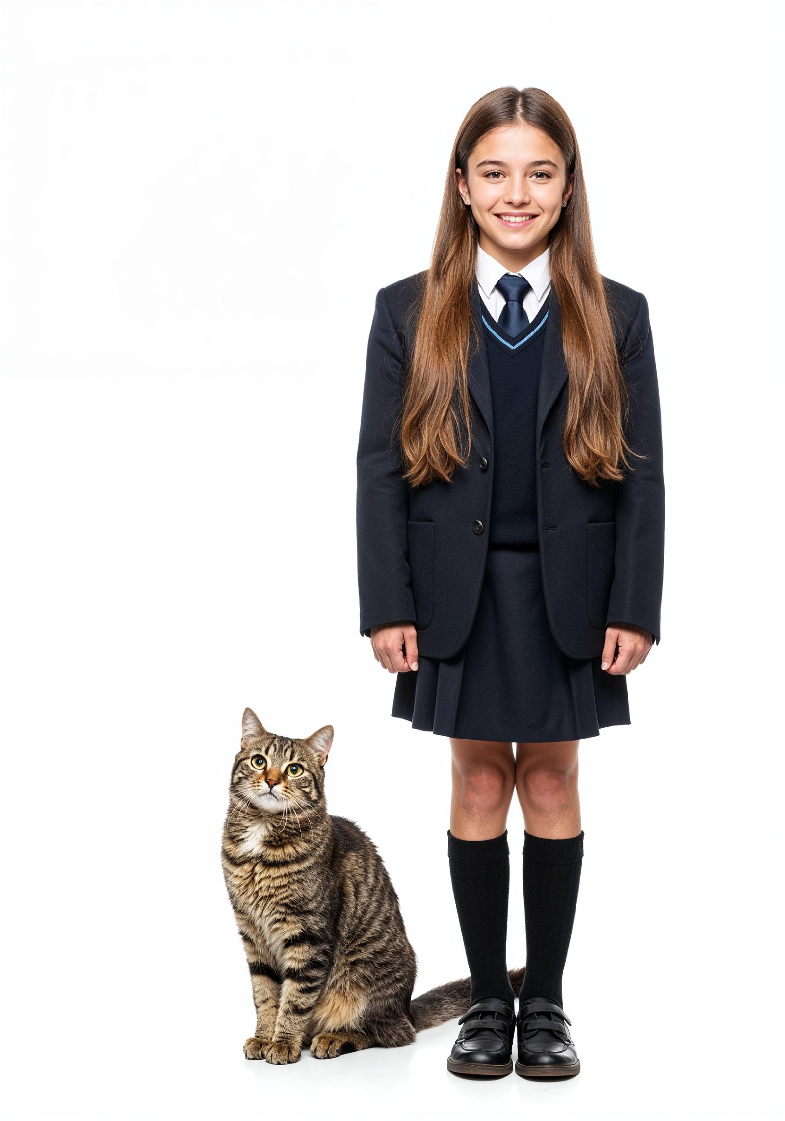 Young Woman Holding Pet Cat Lifestyle Portrait with Casual Fashion and Animal Companion