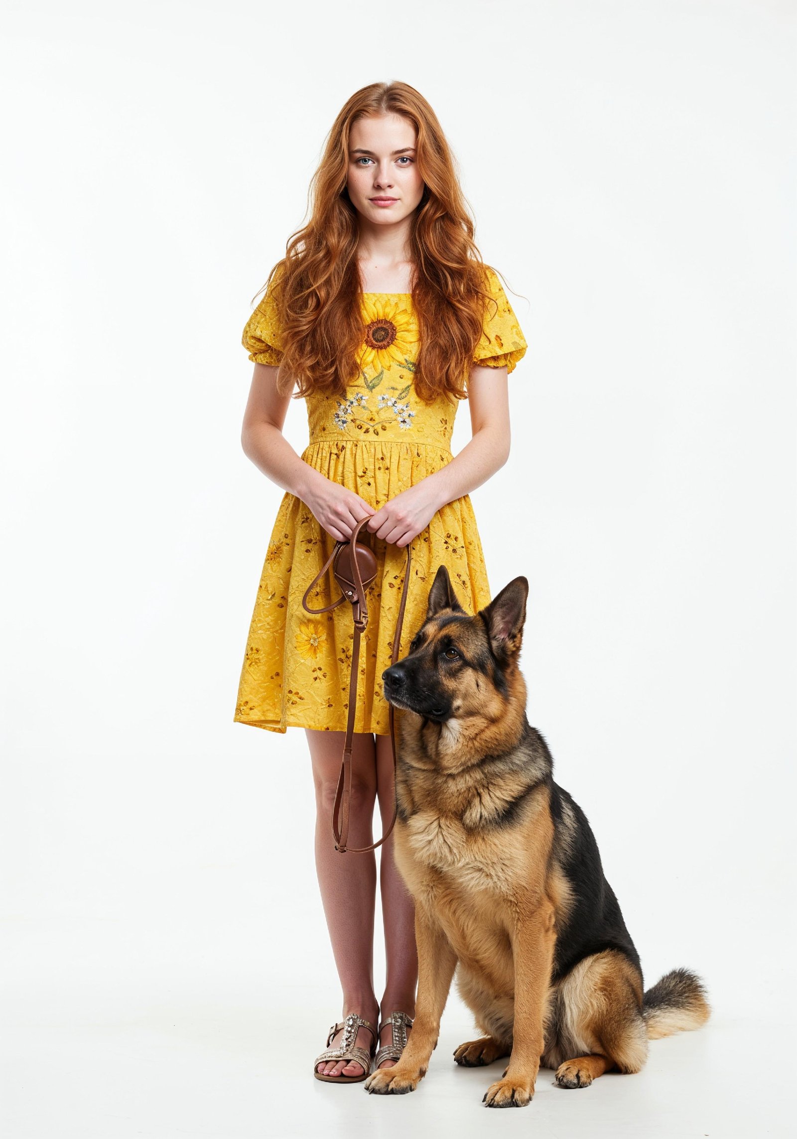 Young Woman with Pet Dog Lifestyle Portrait in Casual Fashion and Animal Companion Theme