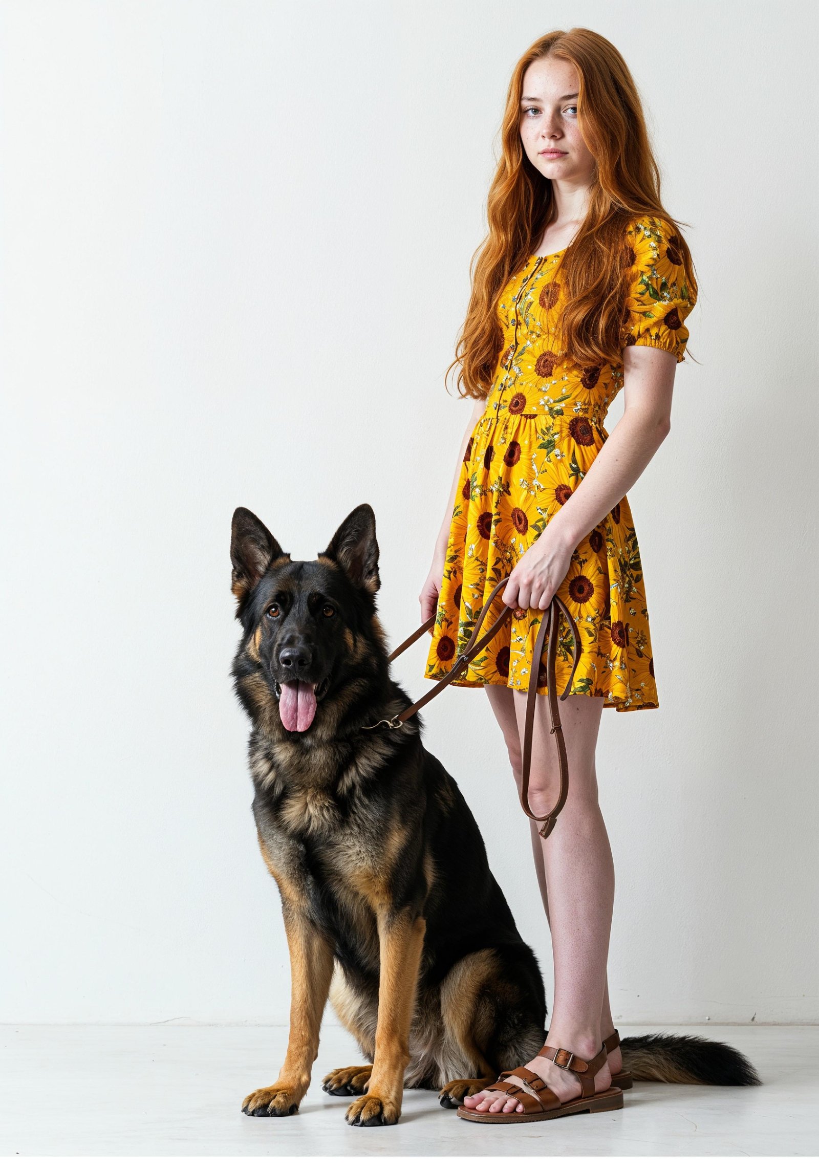 Young Woman with Pet Dog Lifestyle Portrait in Casual Fashion and Animal Companion Theme
