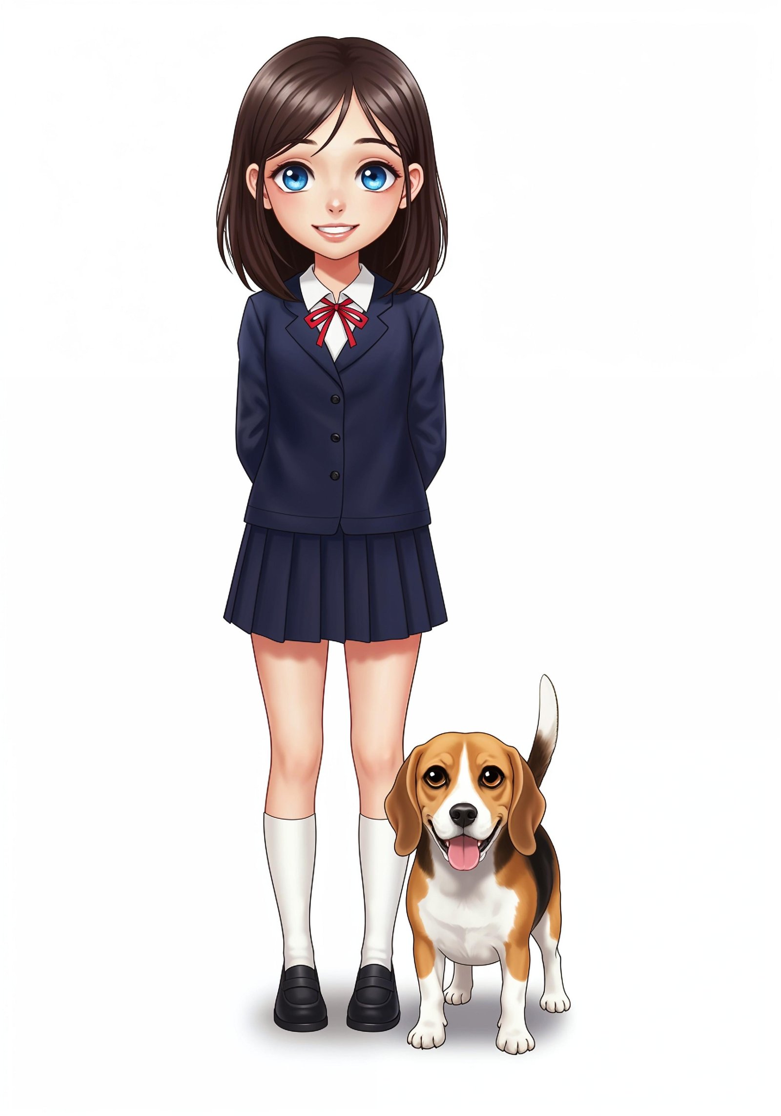 Young Woman with Pet Dog Lifestyle Portrait in Casual Fashion and Animal Companion Theme