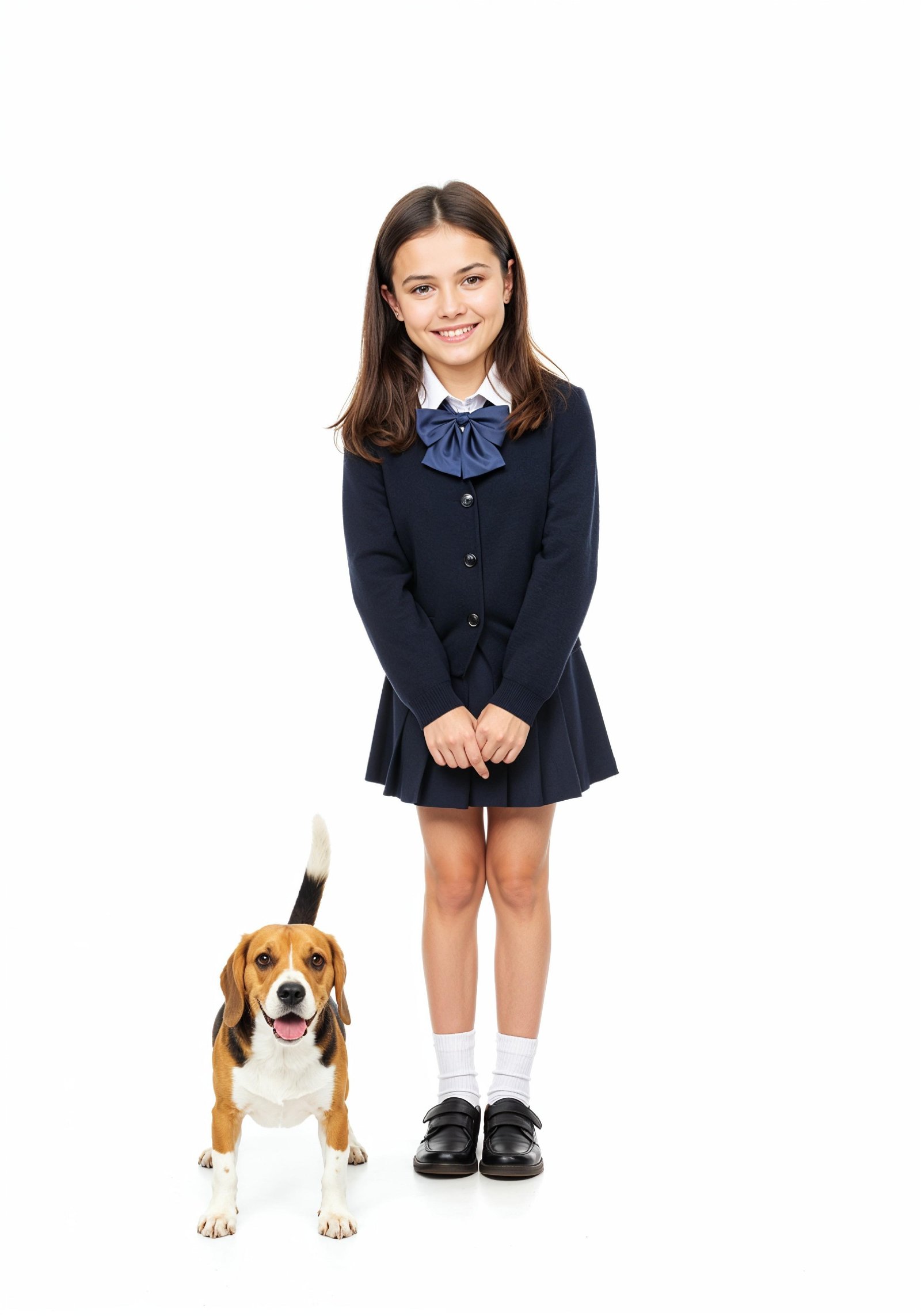 Young Woman with Pet Dog Lifestyle Portrait in Casual Fashion and Animal Companion Theme