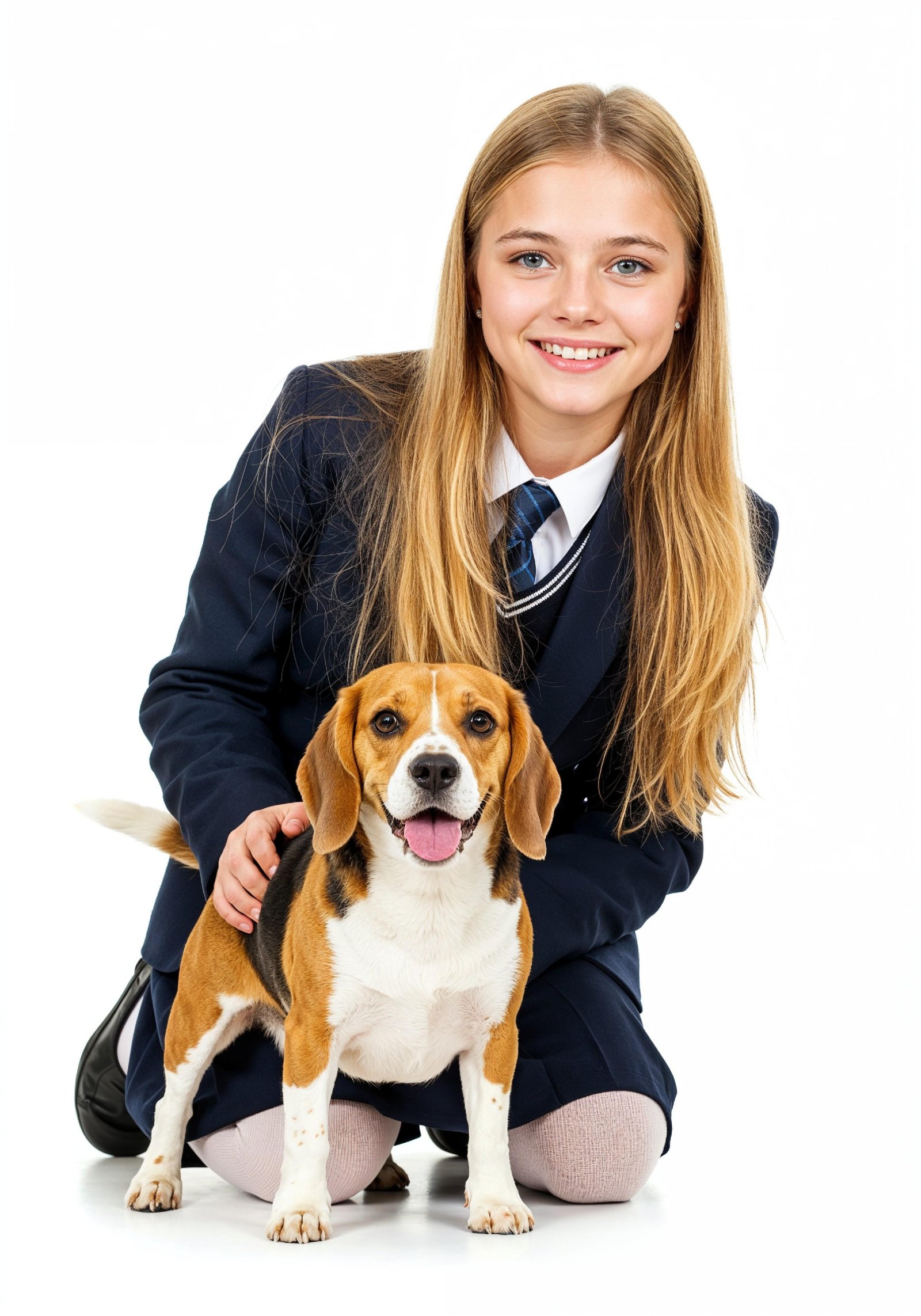 Young Woman with Pet Dog Lifestyle Portrait in Casual Fashion and Animal Companion Theme