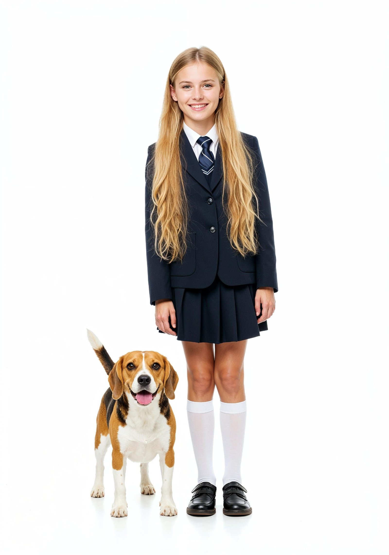 Young Woman with Pet Dog Lifestyle Portrait in Casual Fashion and Animal Companion Theme