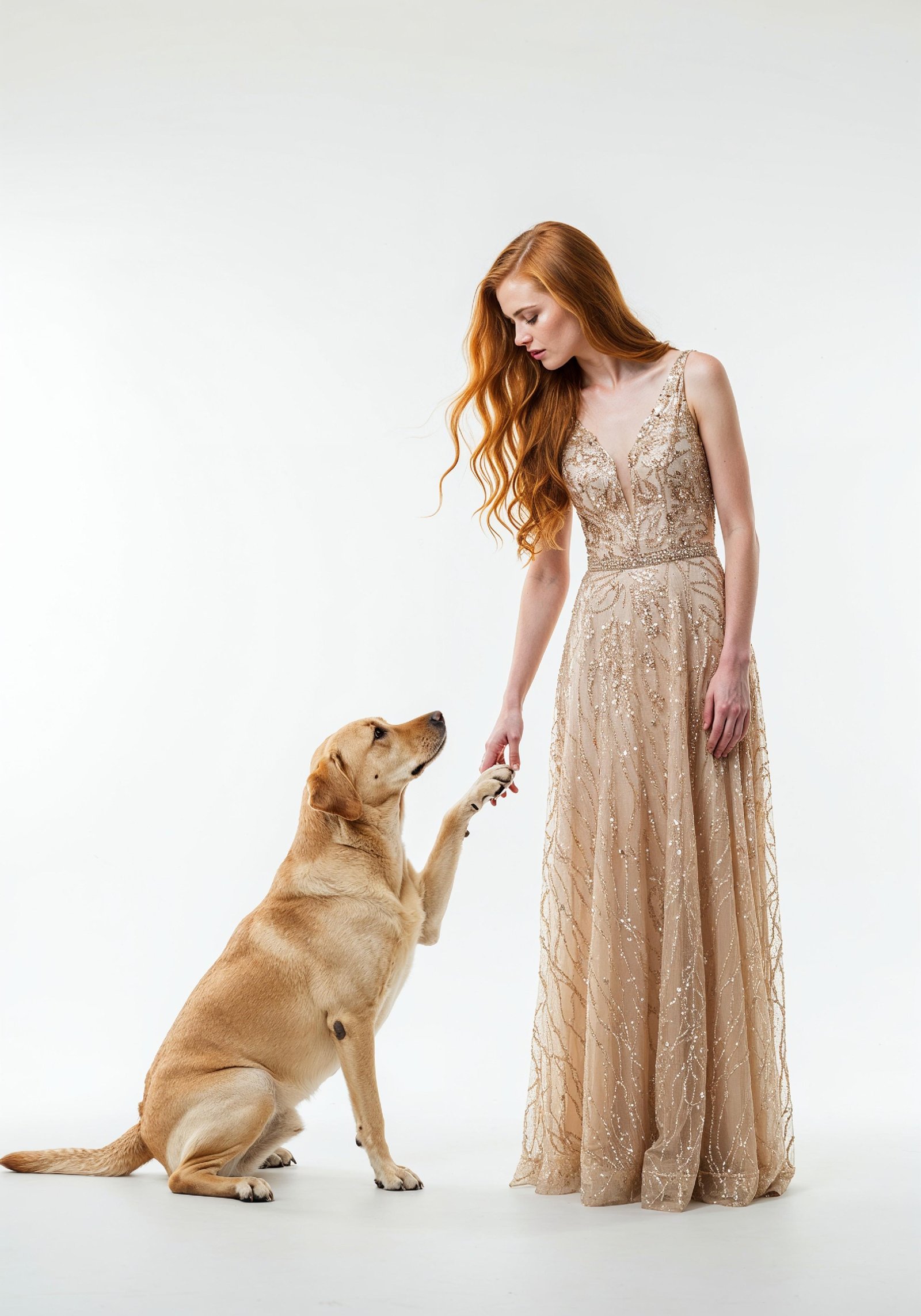 Young Woman with Pet Dog Lifestyle Portrait in Casual Fashion and Animal Companion Theme