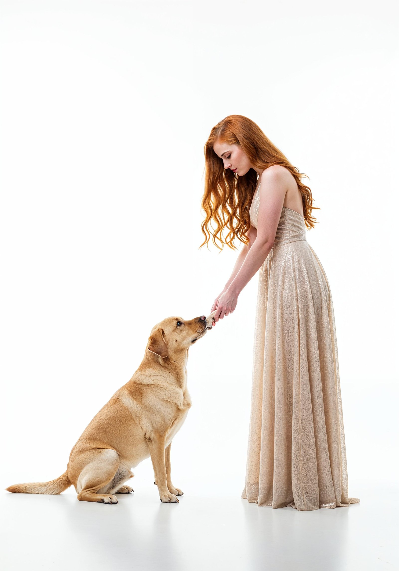 Young Woman with Pet Dog Lifestyle Portrait in Casual Fashion and Animal Companion Theme