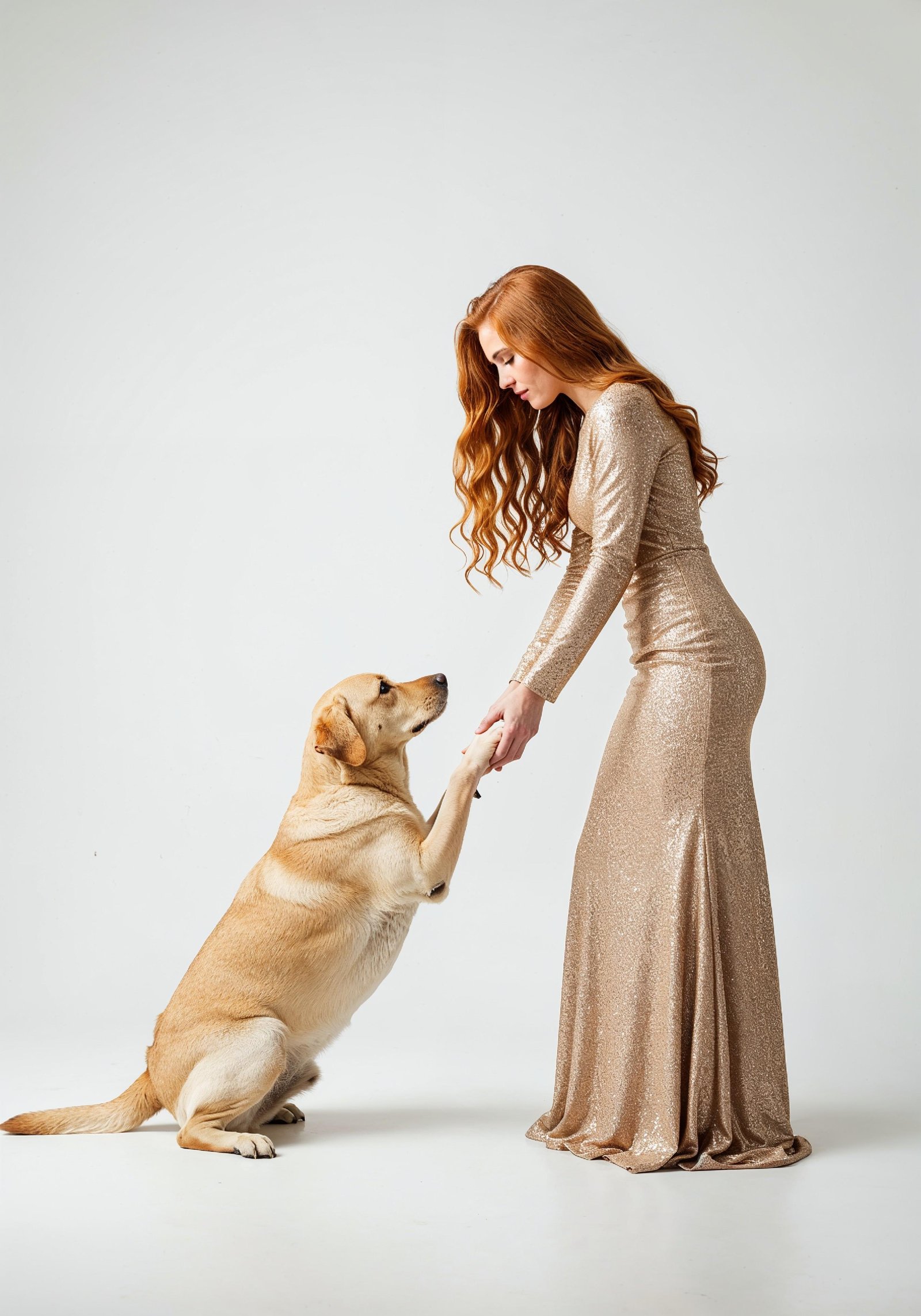 Young Woman with Pet Dog Lifestyle Portrait in Casual Fashion and Animal Companion Theme
