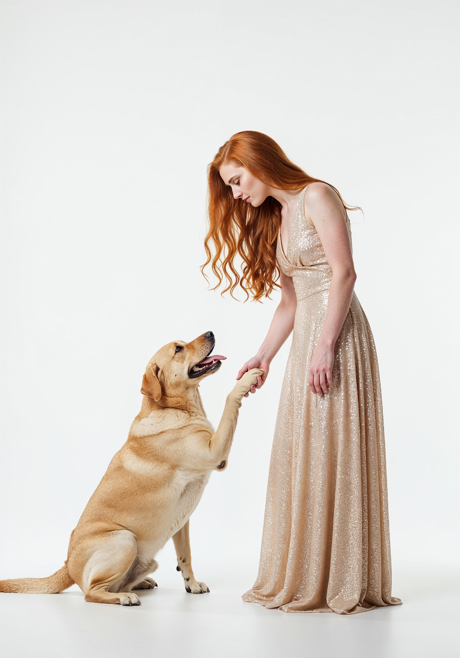 Young Woman with Pet Dog Lifestyle Portrait in Casual Fashion and Animal Companion Theme
