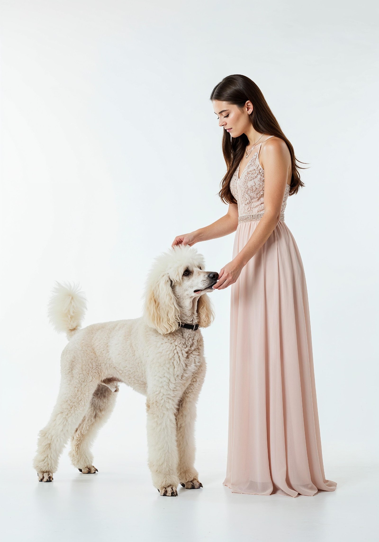 Young Woman with Pet Dog Lifestyle Portrait in Casual Fashion and Animal Companion Theme