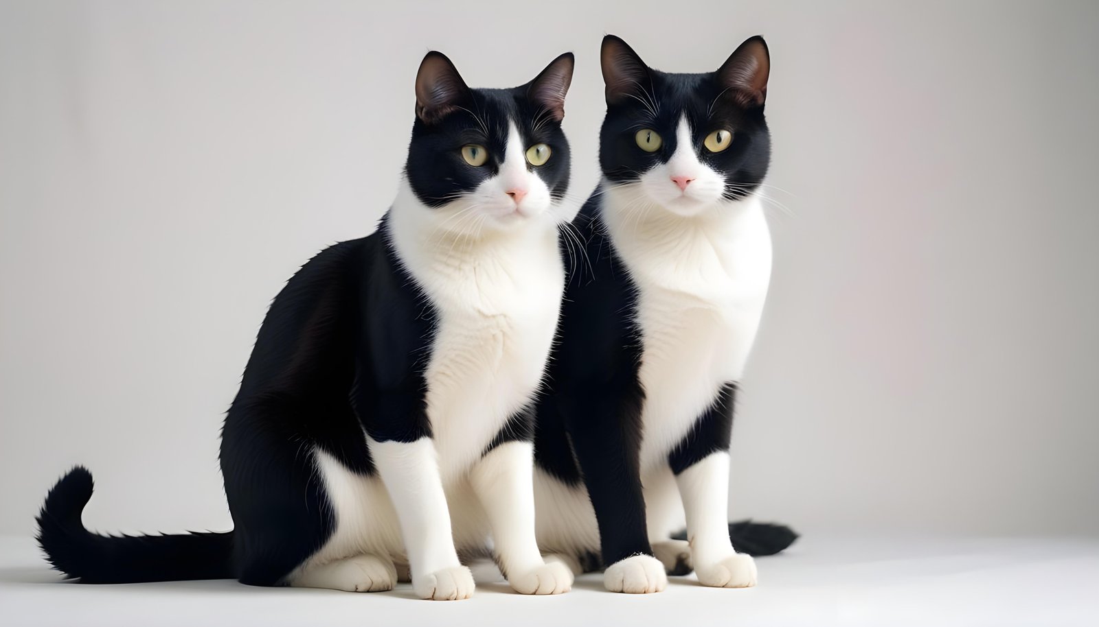 Beautiful Domestic Cat Portrait Isolated on Clean Background