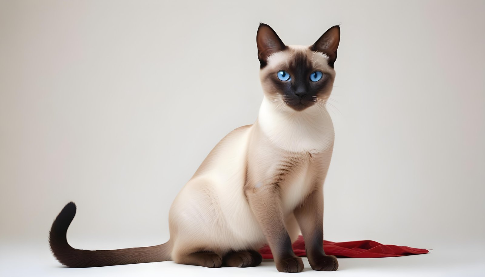 Beautiful Domestic Cat Portrait Isolated on Clean Background