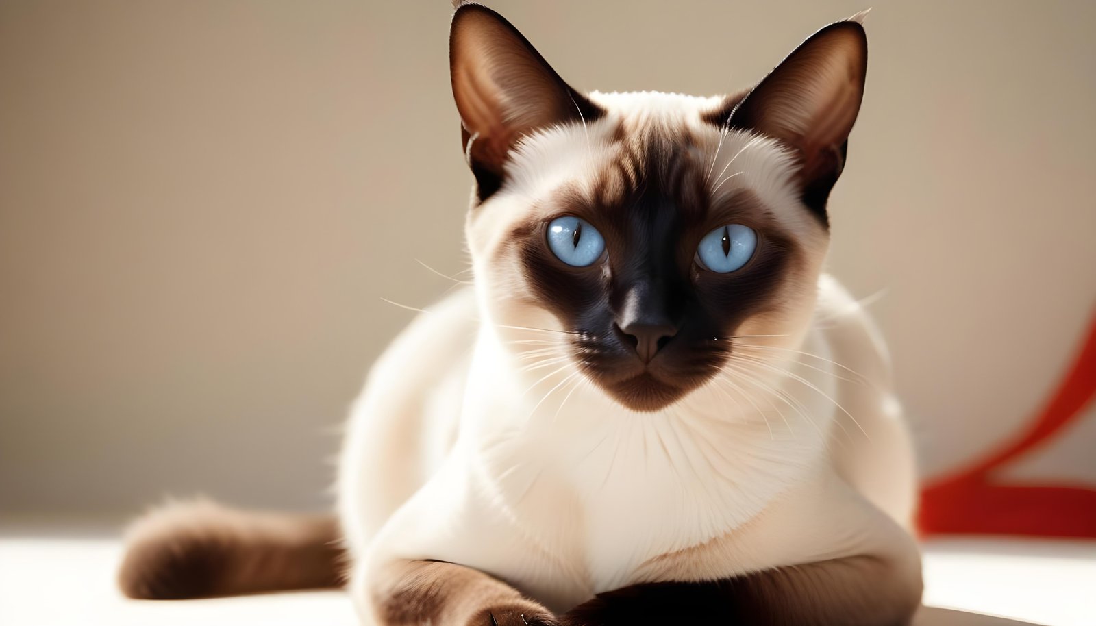 Beautiful Domestic Cat Portrait Isolated on Clean Background