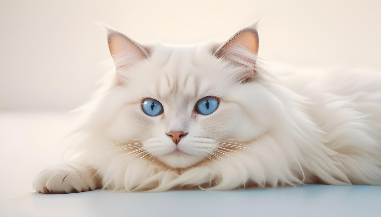 Beautiful Domestic Cat Portrait Isolated on Clean Background