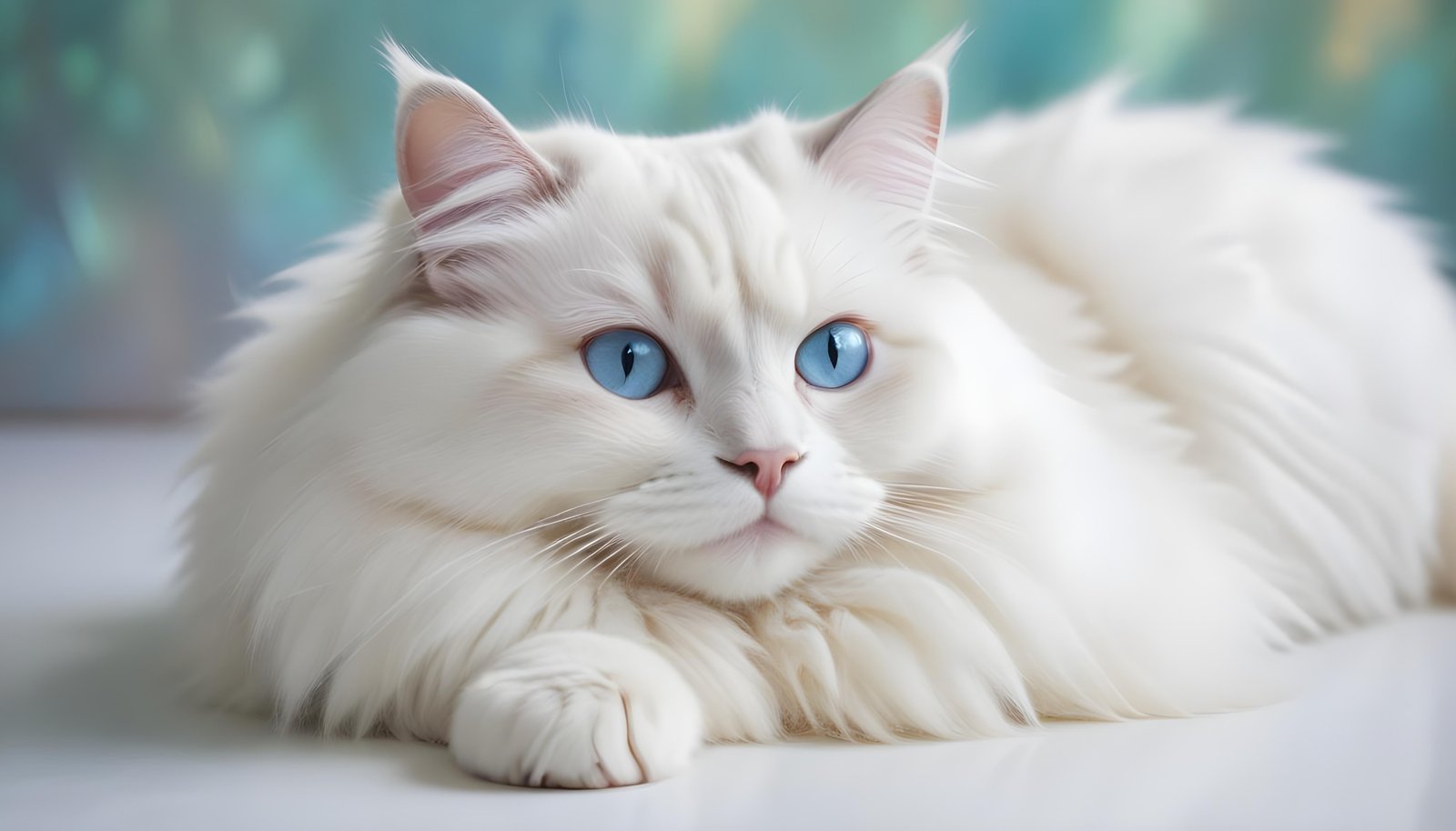 Beautiful Domestic Cat Portrait Isolated on Clean Background