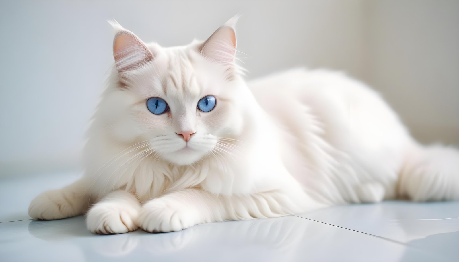 Beautiful Domestic Cat Portrait Isolated on Clean Background