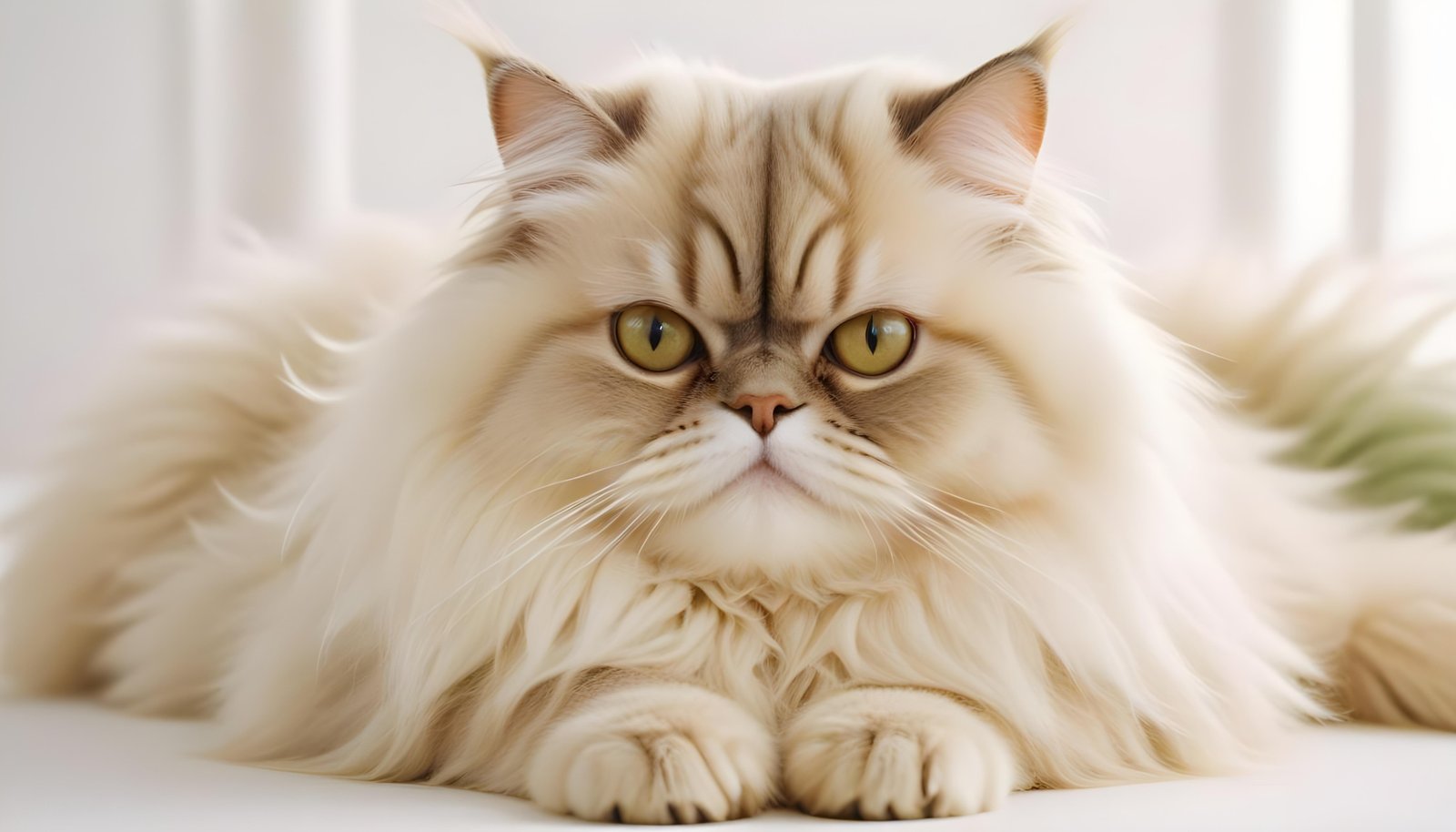 Beautiful Domestic Cat Portrait Isolated on Clean Background