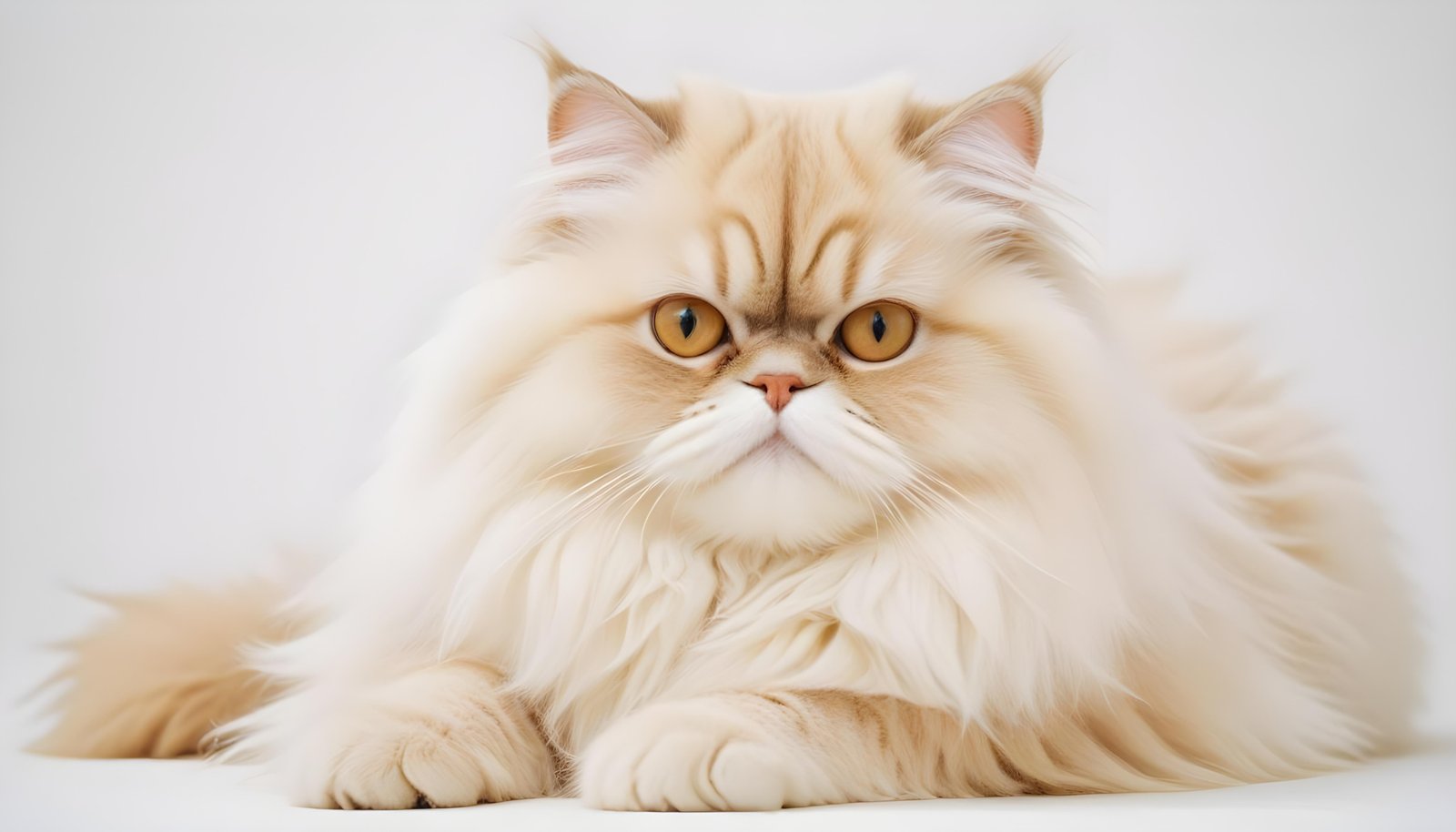Beautiful Domestic Cat Portrait Isolated on Clean Background