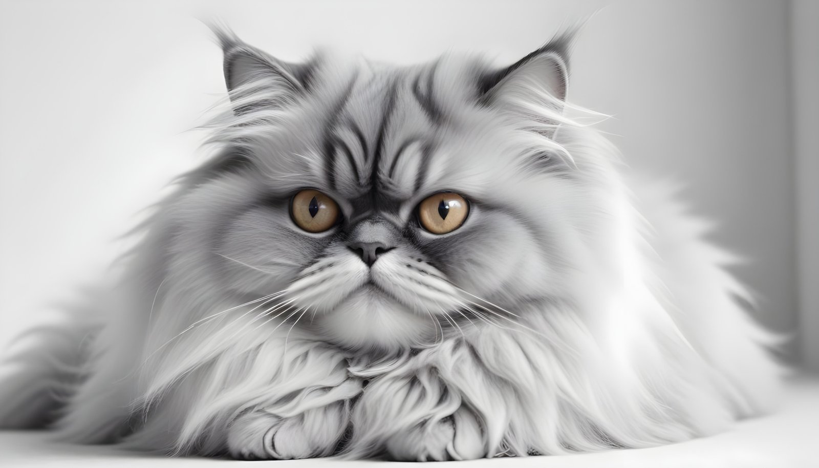 Beautiful Domestic Cat Portrait Isolated on Clean Background