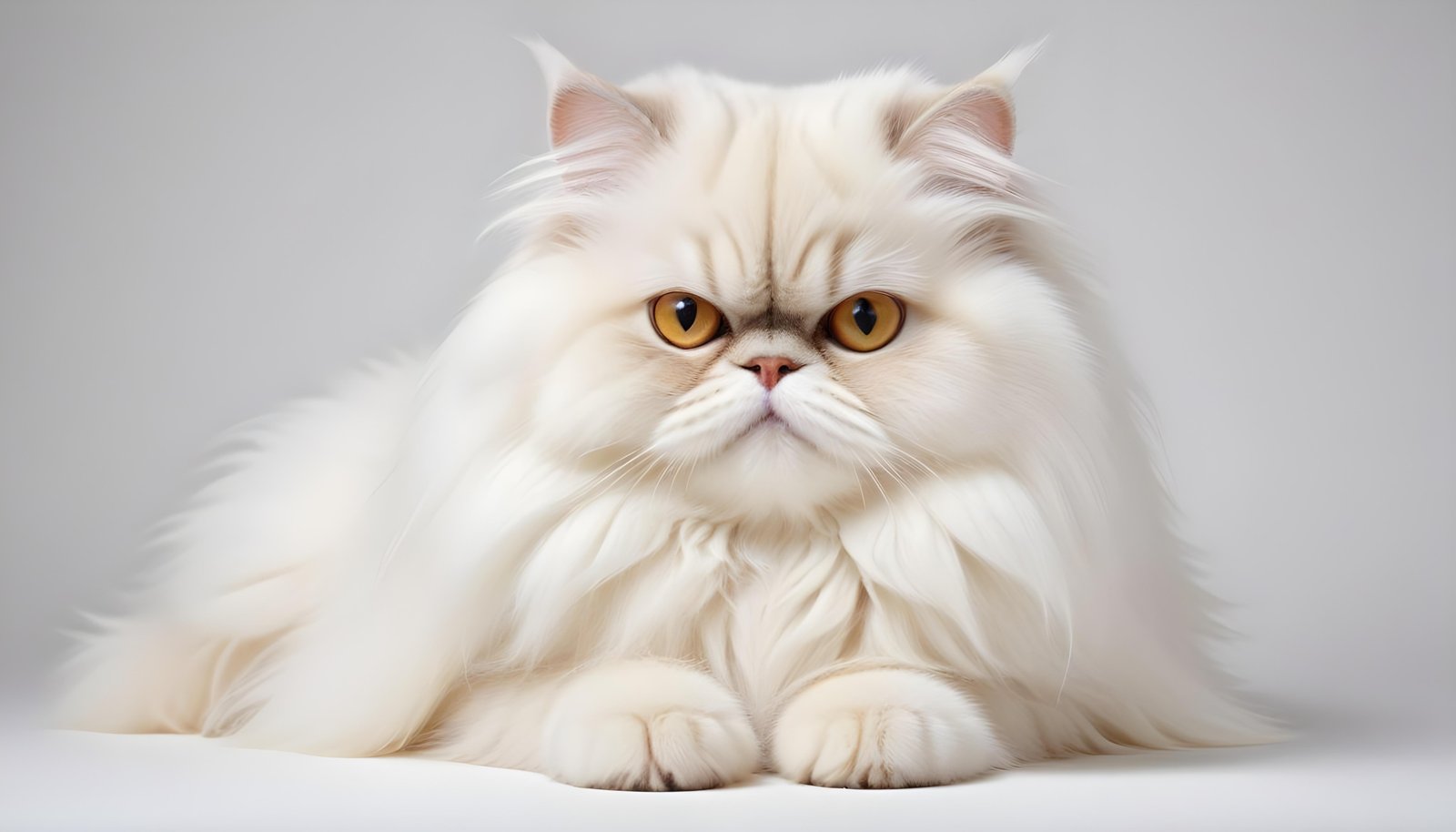 Beautiful Domestic Cat Portrait Isolated on Clean Background