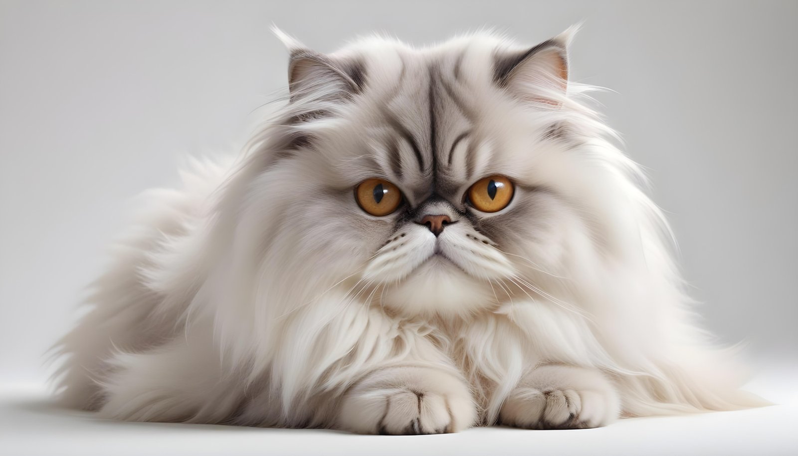 Beautiful Domestic Cat Portrait Isolated on Clean Background