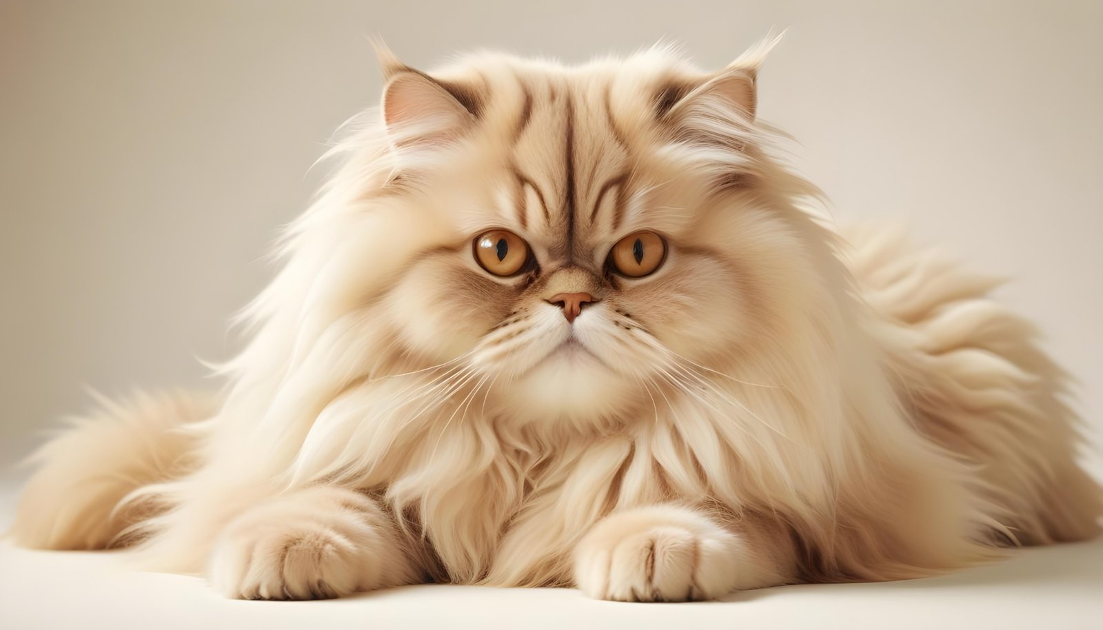 Beautiful Domestic Cat Portrait Isolated on Clean Background