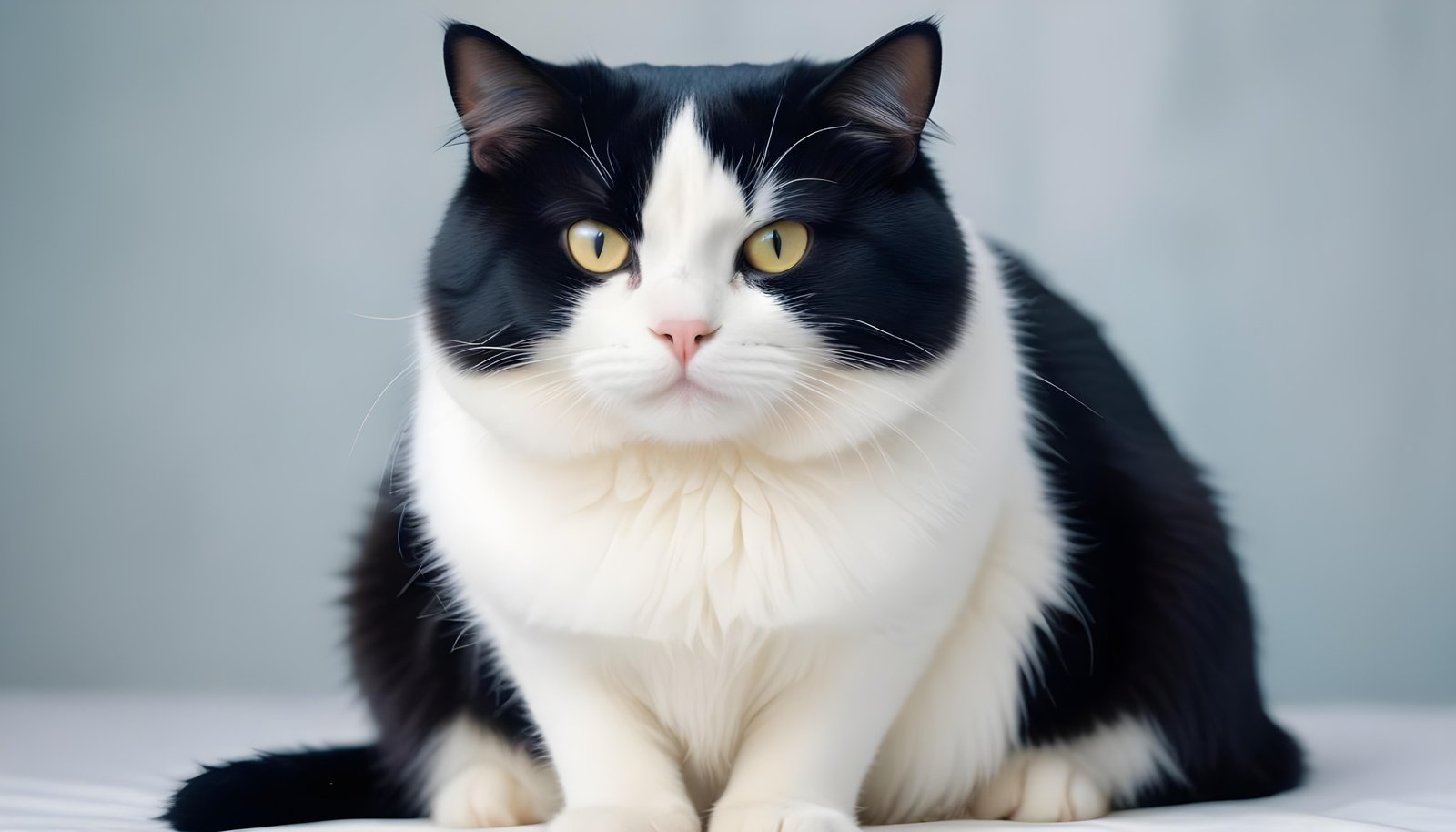 Beautiful Domestic Cat Portrait Isolated on Clean Background