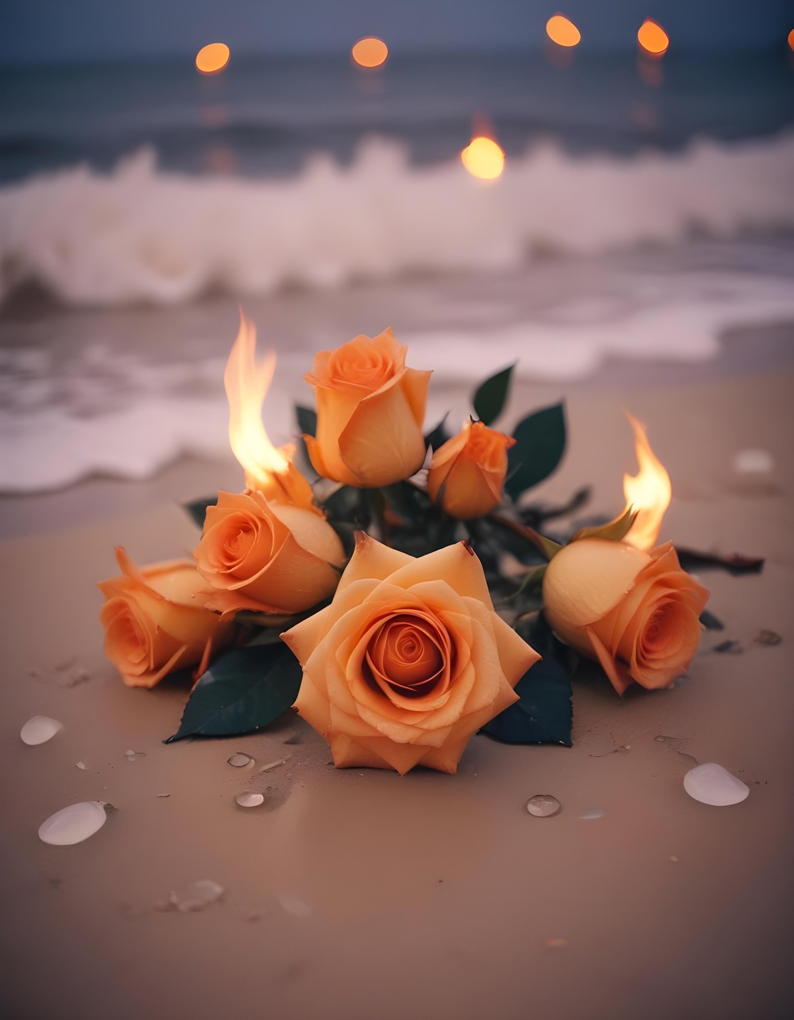 Dark Romantic Rose Flower Artwork with Dramatic Lighting and Moody Background