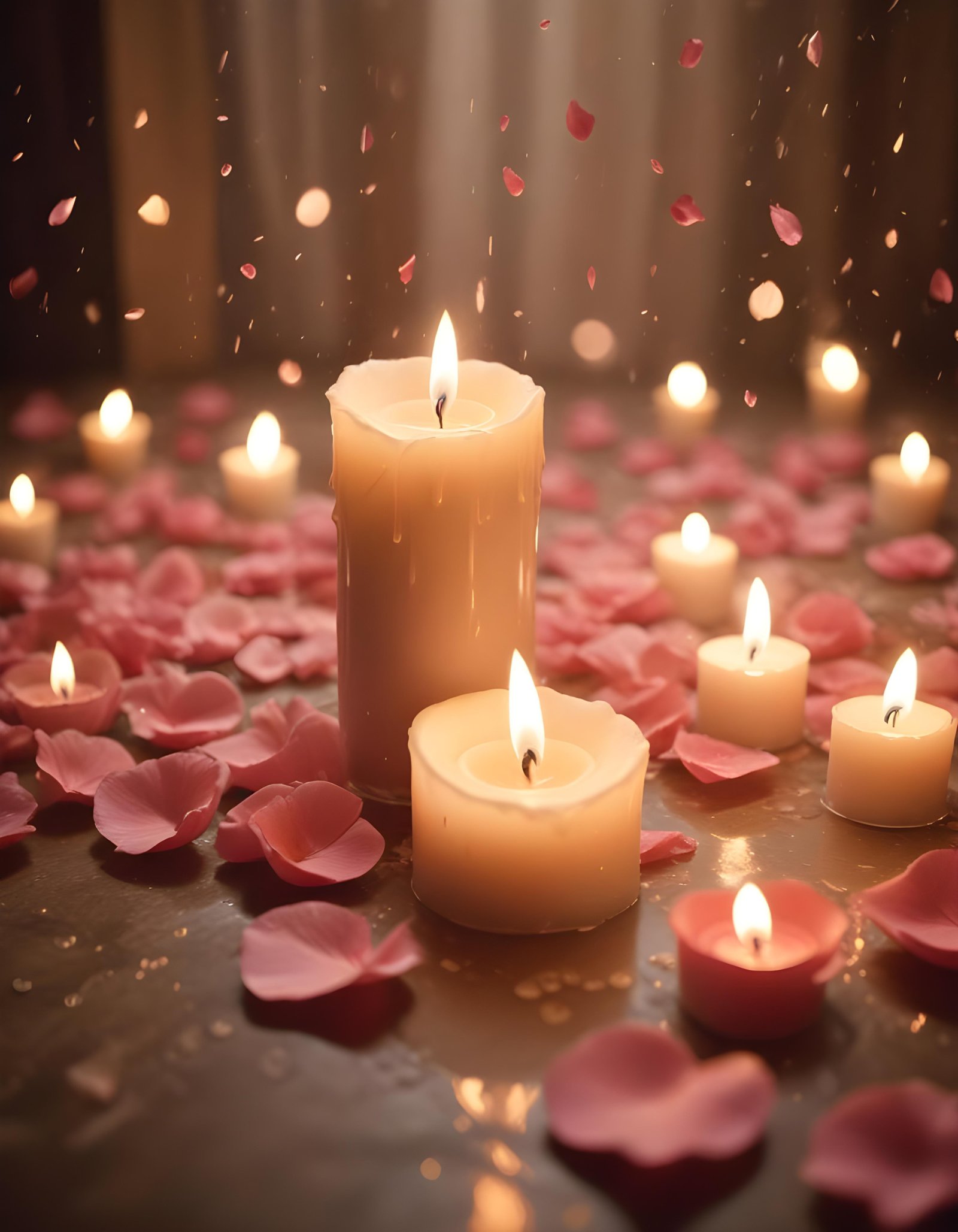 Dark Romantic Rose Flower Artwork with Dramatic Lighting and Moody Background