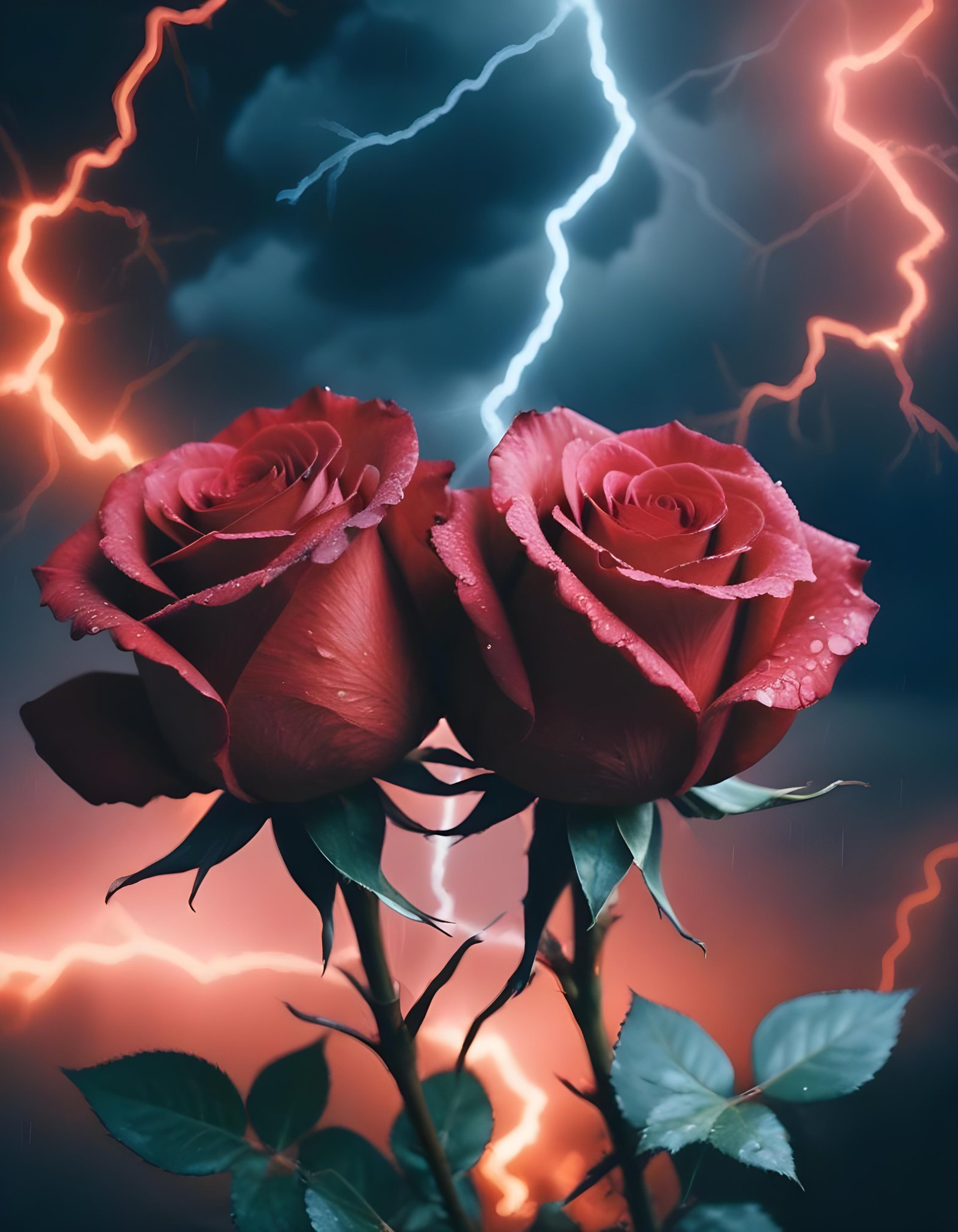 Dark Romantic Rose Flower Artwork with Dramatic Lighting and Moody Background