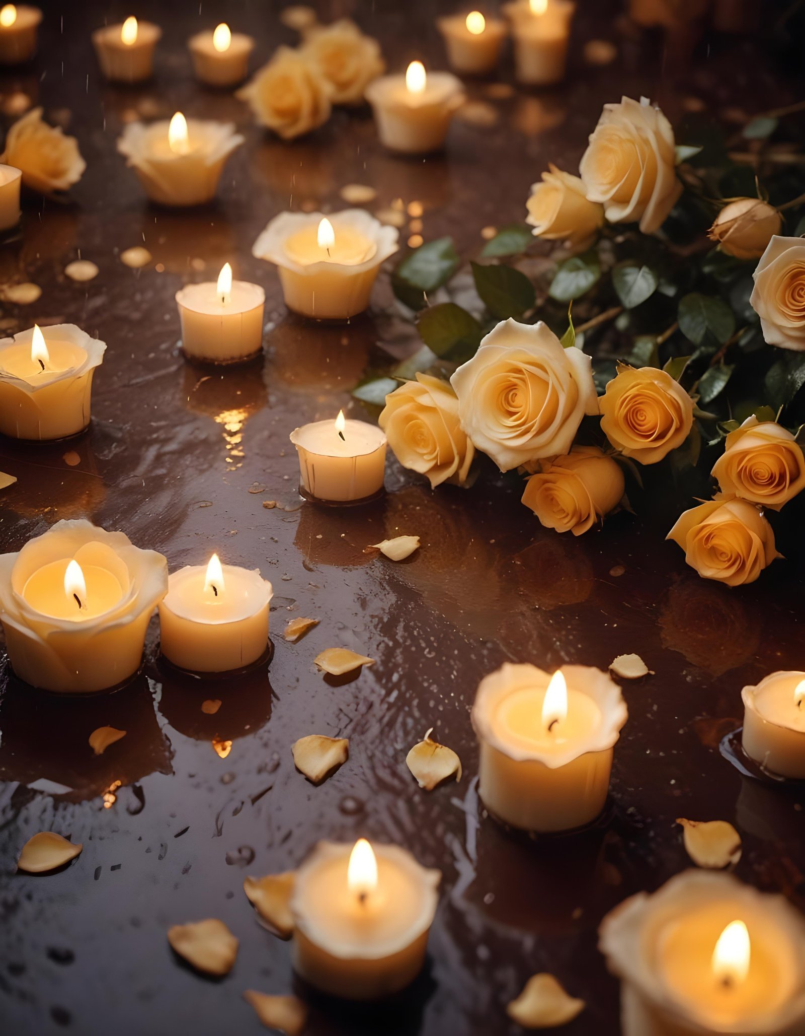 Dark Romantic Rose Flower Artwork with Dramatic Lighting and Moody Background
