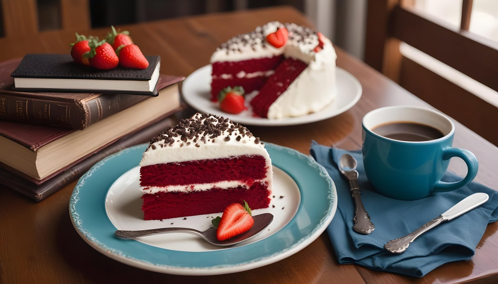 Delicious Strawberry Cream Cake Dessert Isolated on Elegant Background