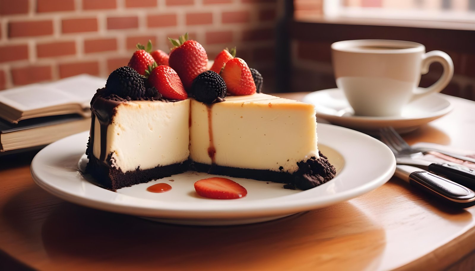 Delicious Strawberry Cream Cake Dessert Isolated on Elegant Background