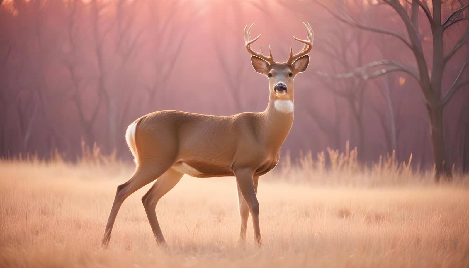 Majestic Deer Wildlife Portrait in Natural Forest Environment