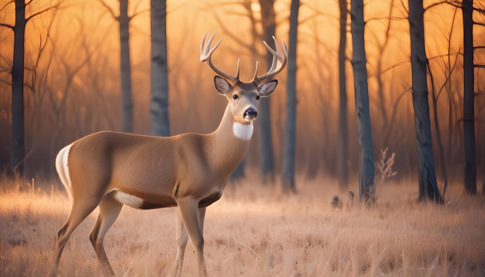 Majestic Deer Wildlife Portrait in Natural Forest Environment
