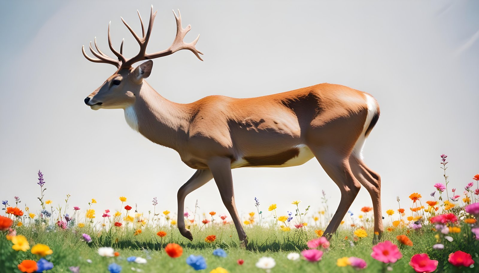 Majestic Deer Wildlife Portrait in Natural Forest Environment