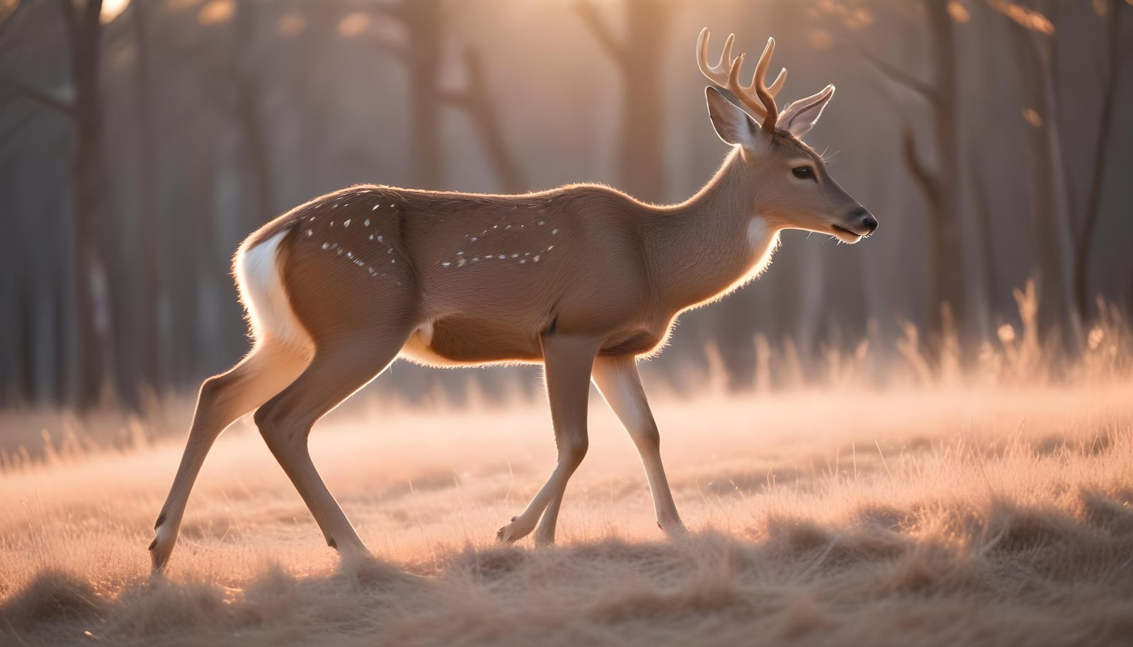 Majestic Deer Wildlife Portrait in Natural Forest Environment