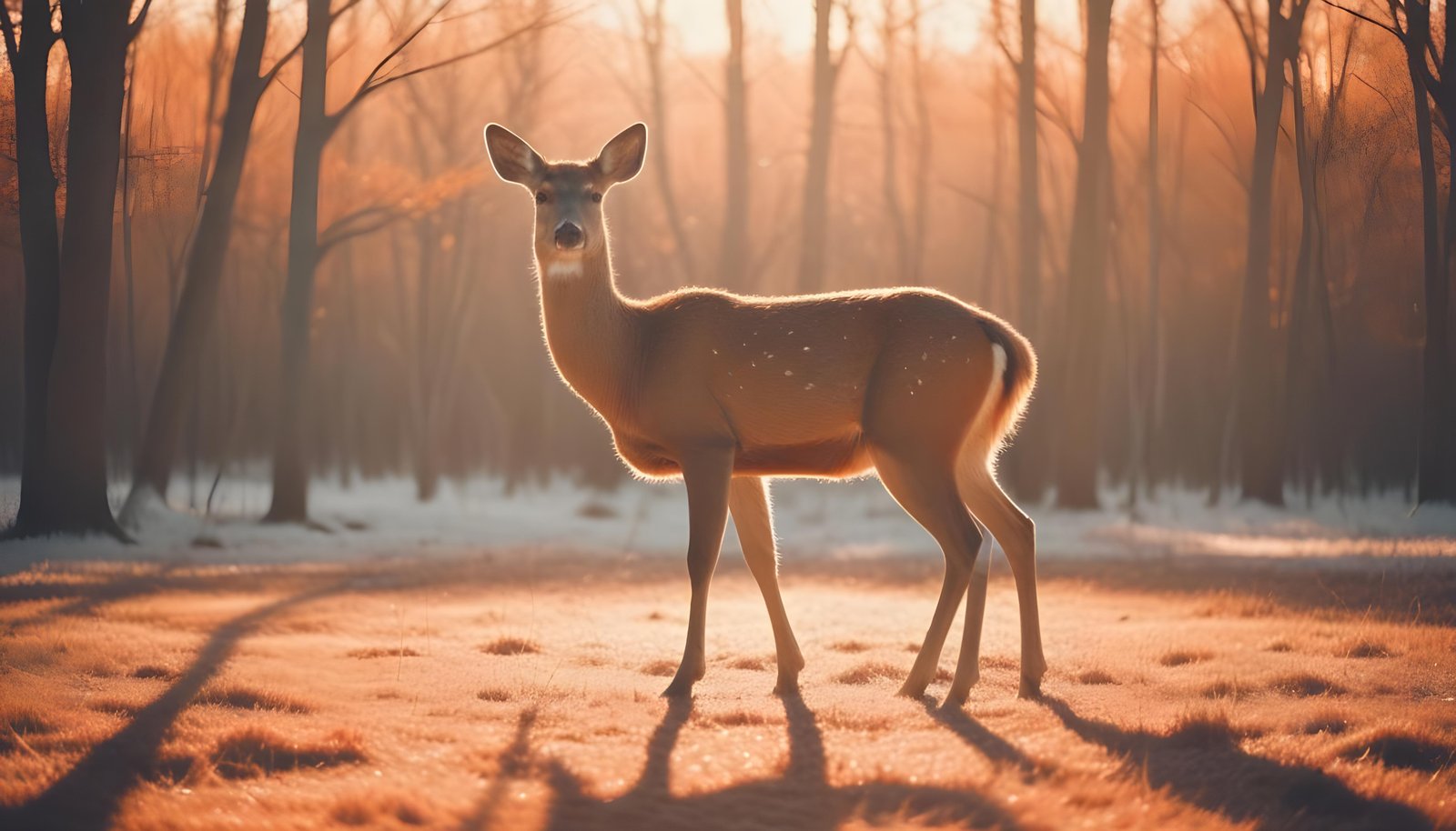 Majestic Deer Wildlife Portrait in Natural Forest Environment