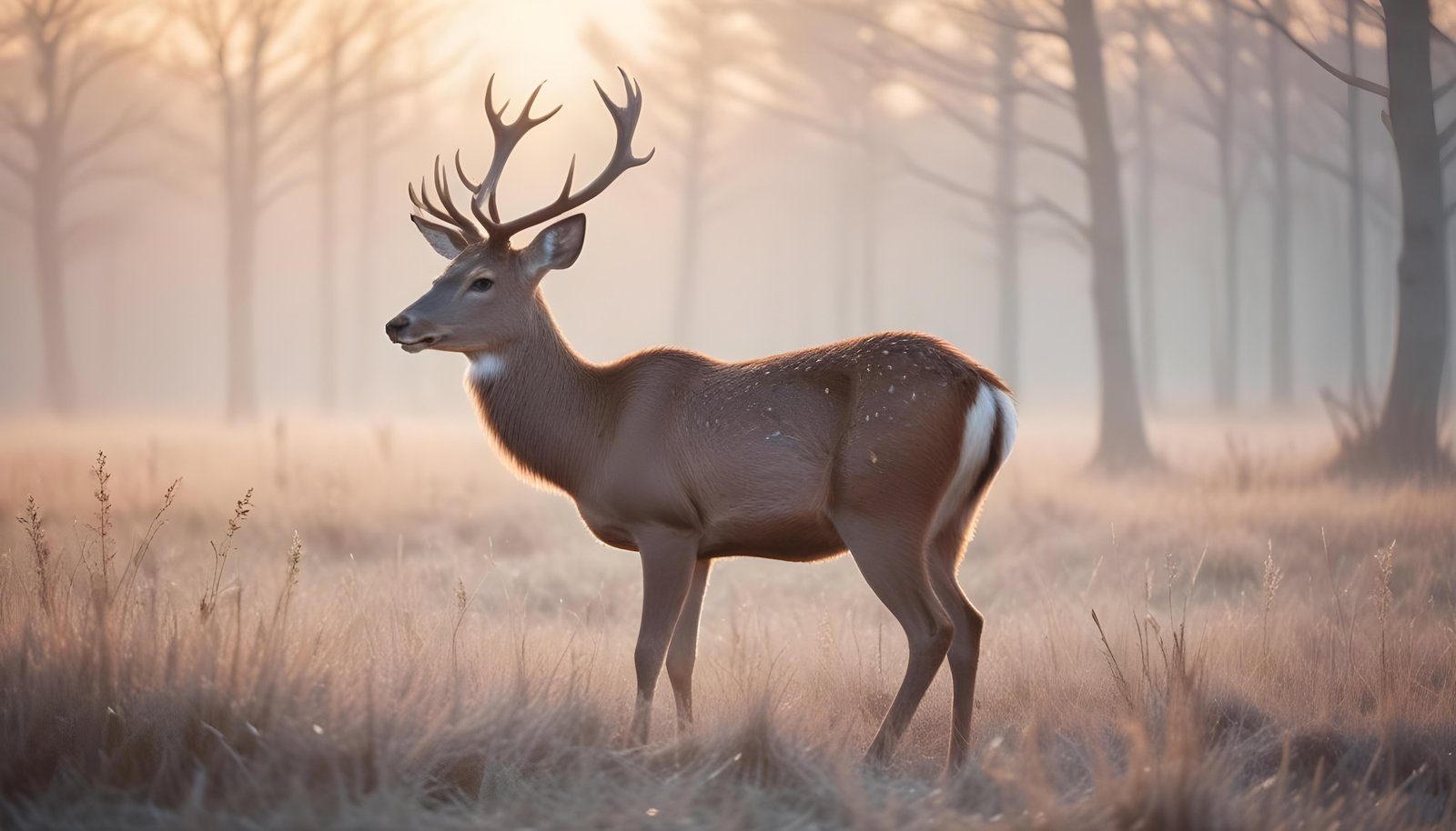 Majestic Deer Wildlife Portrait in Natural Forest Environment