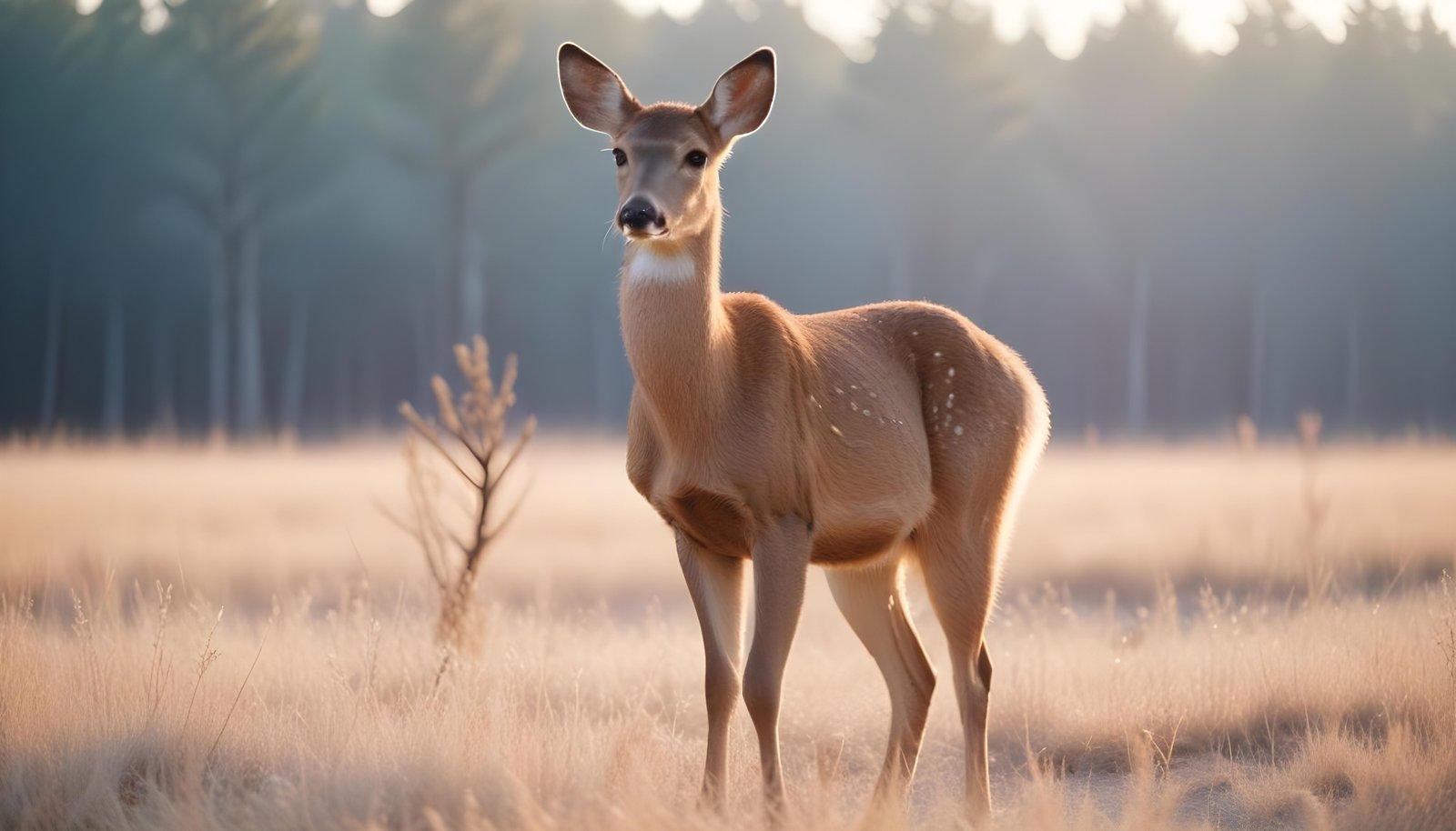 Majestic Deer Wildlife Portrait in Natural Forest Environment