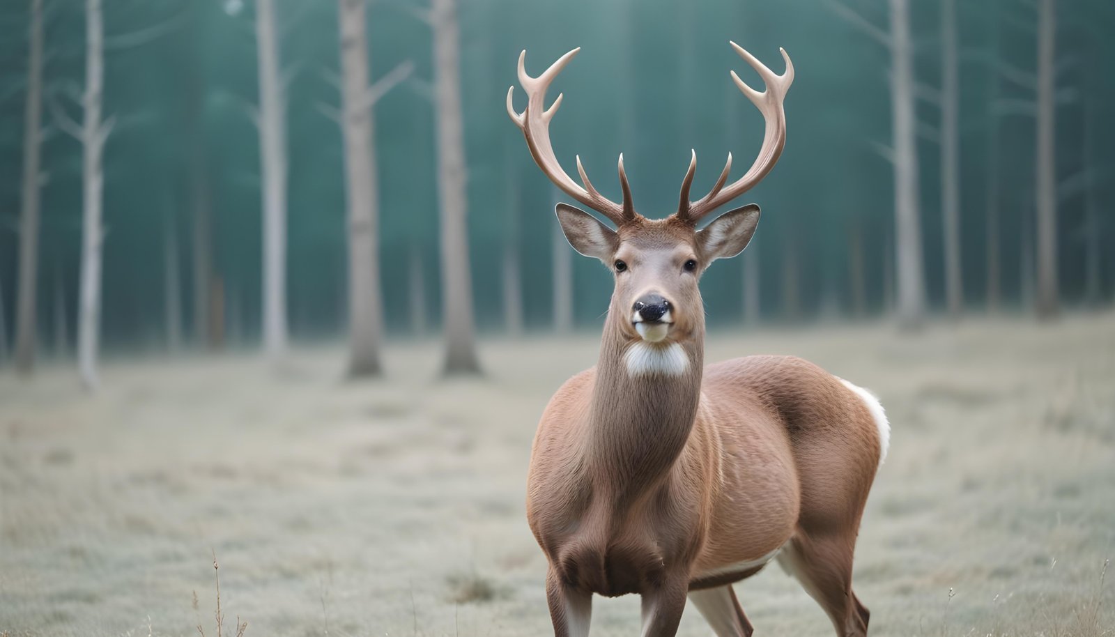 Majestic Deer Wildlife Portrait in Natural Forest Environment